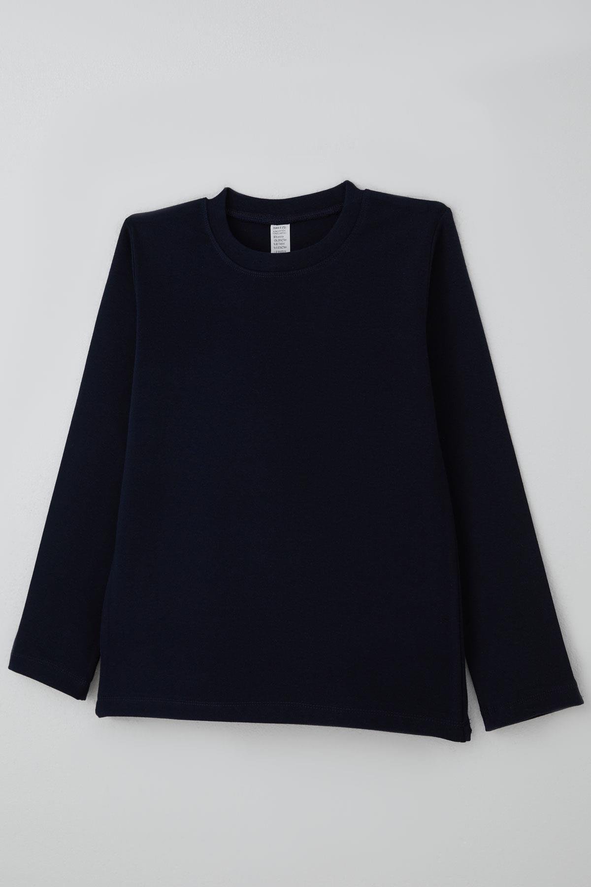 Breeze Erkek Çocuk Uzun Kollu Tişört Basic Lacivert (9-14 Yaş)
