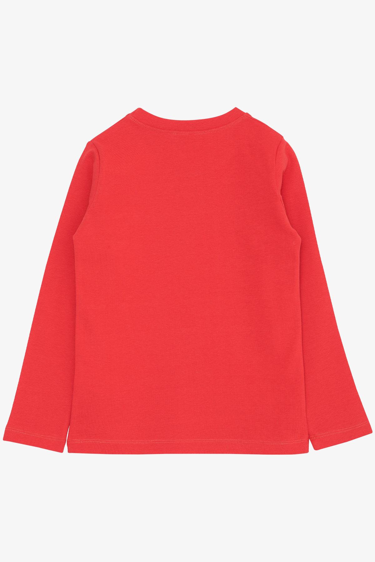 Breeze Erkek Çocuk Uzun Kollu Tişört Basic Mercan (4-8 Yaş)