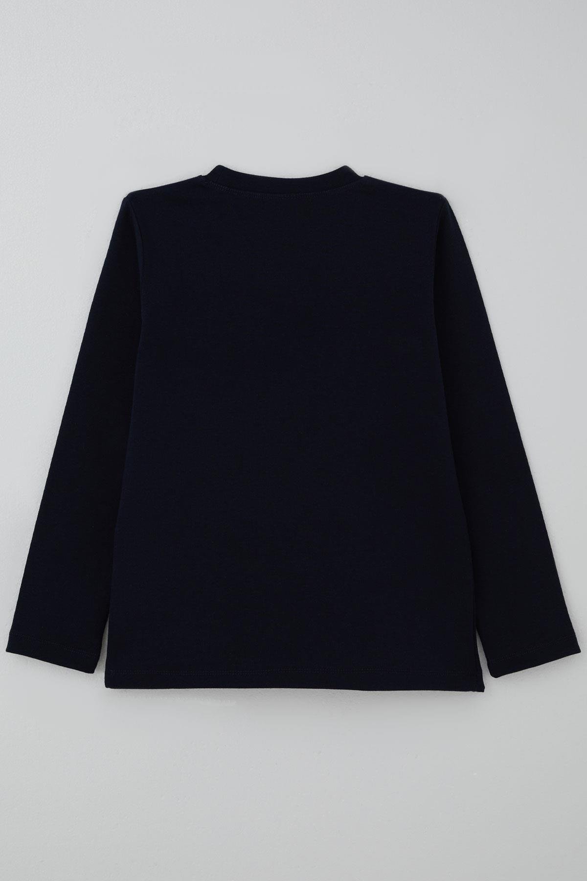 Breeze Erkek Çocuk Uzun Kollu Tişört Basic Lacivert (9-14 Yaş)