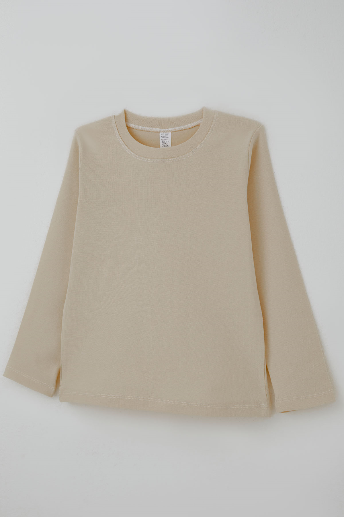 Breeze Erkek Çocuk Uzun Kollu Tişört Basic Bej (4-8 Yaş)