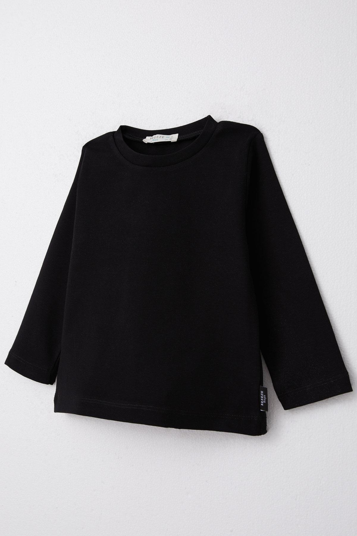 Breeze Erkek Çocuk Uzun Kollu Tişört Basic Siyah (1-4 Yaş)