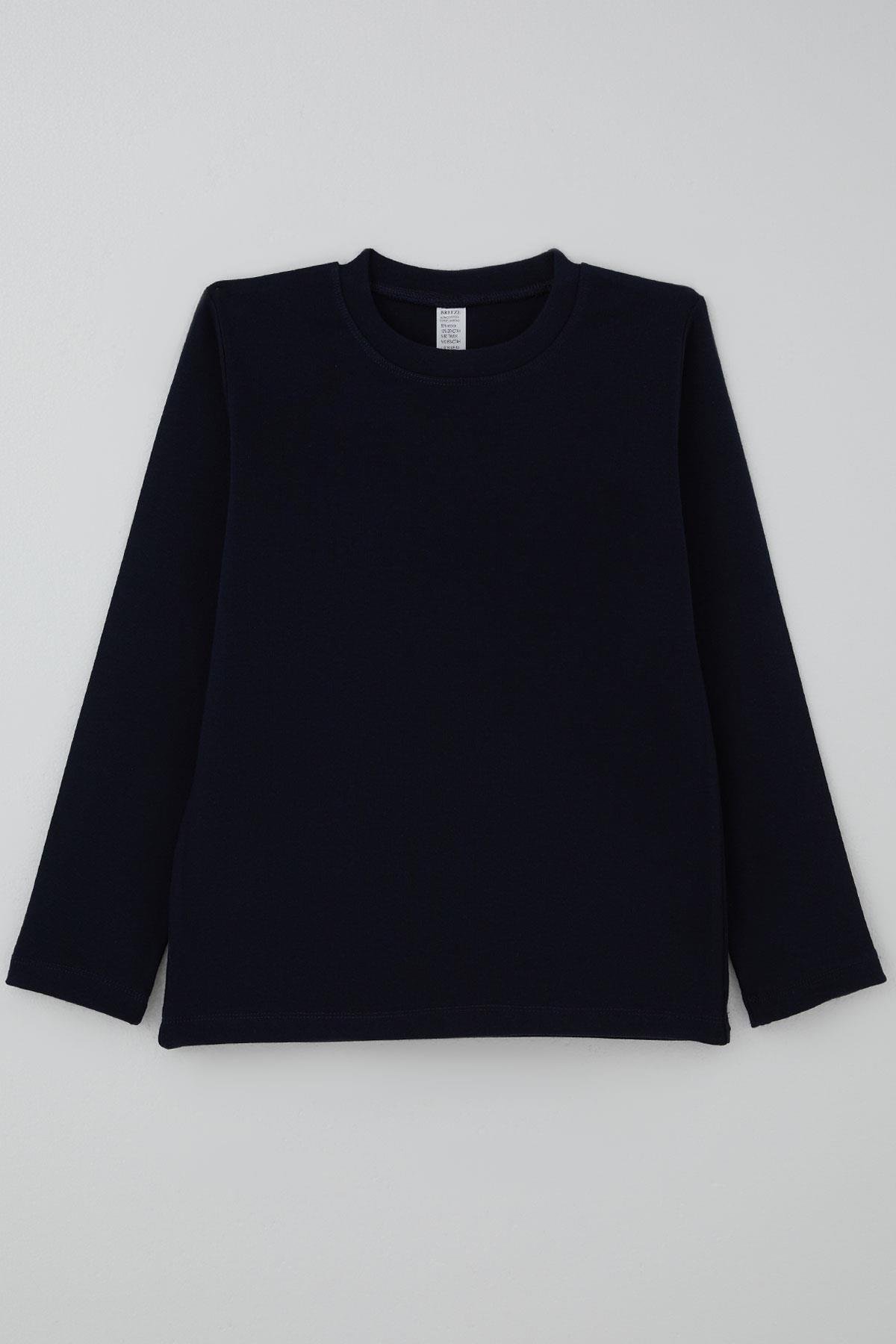 Breeze Erkek Çocuk Uzun Kollu Tişört Basic Lacivert (9-14 Yaş)