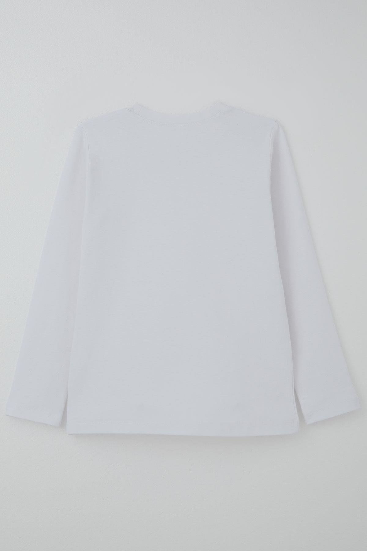 Breeze Erkek Çocuk Uzun Kollu Tişört Basic Kırık Beyaz (9-14 Yaş)