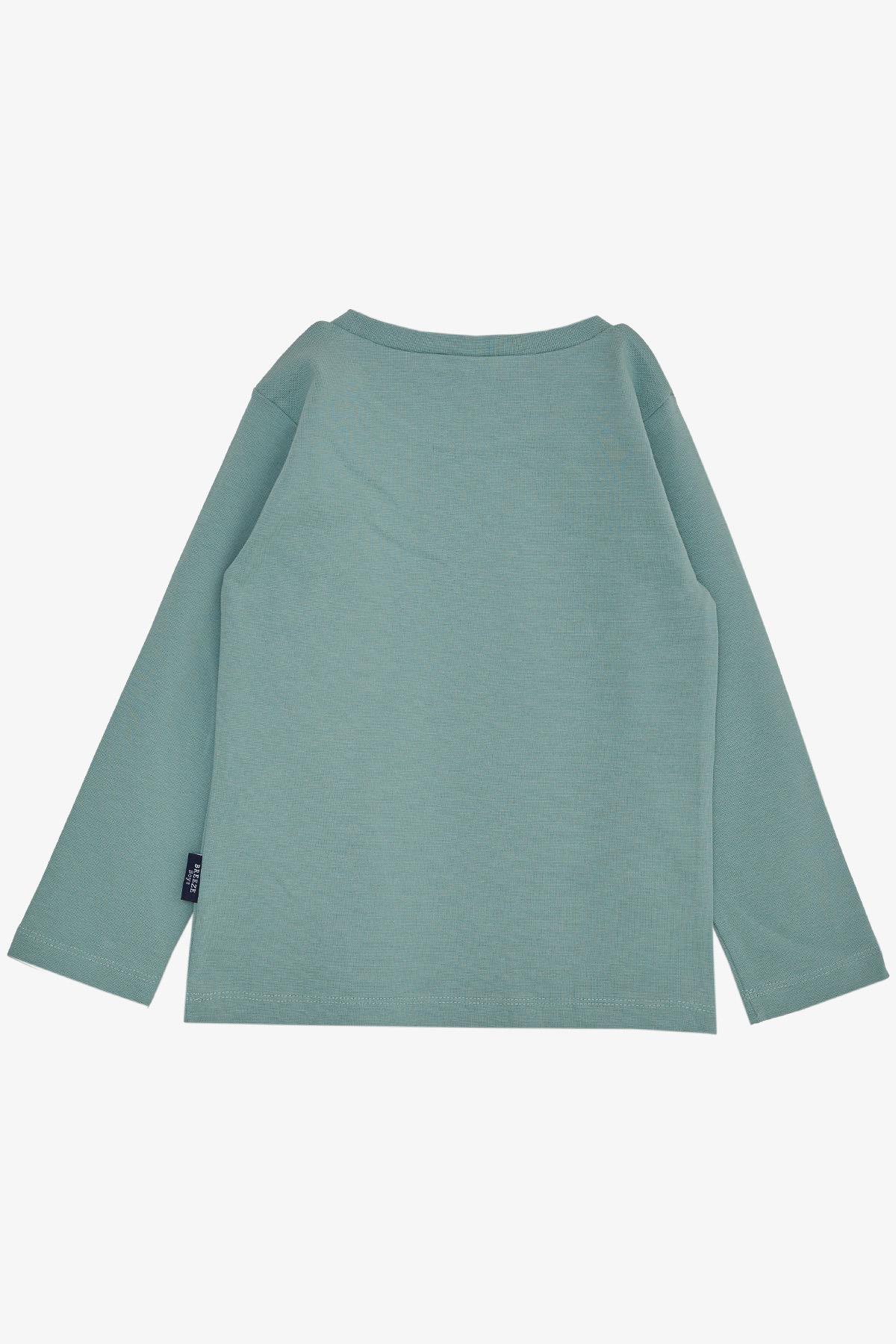 Breeze Erkek Çocuk Uzun Kollu Tişört Basic Mint Yeşili (1-4 Yaş)
