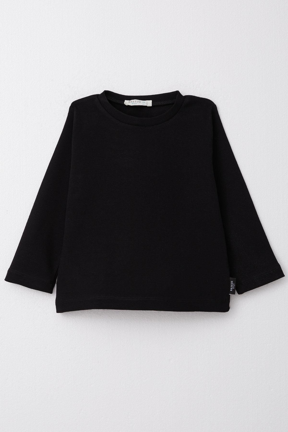 Breeze Erkek Çocuk Uzun Kollu Tişört Basic Siyah (1-4 Yaş)