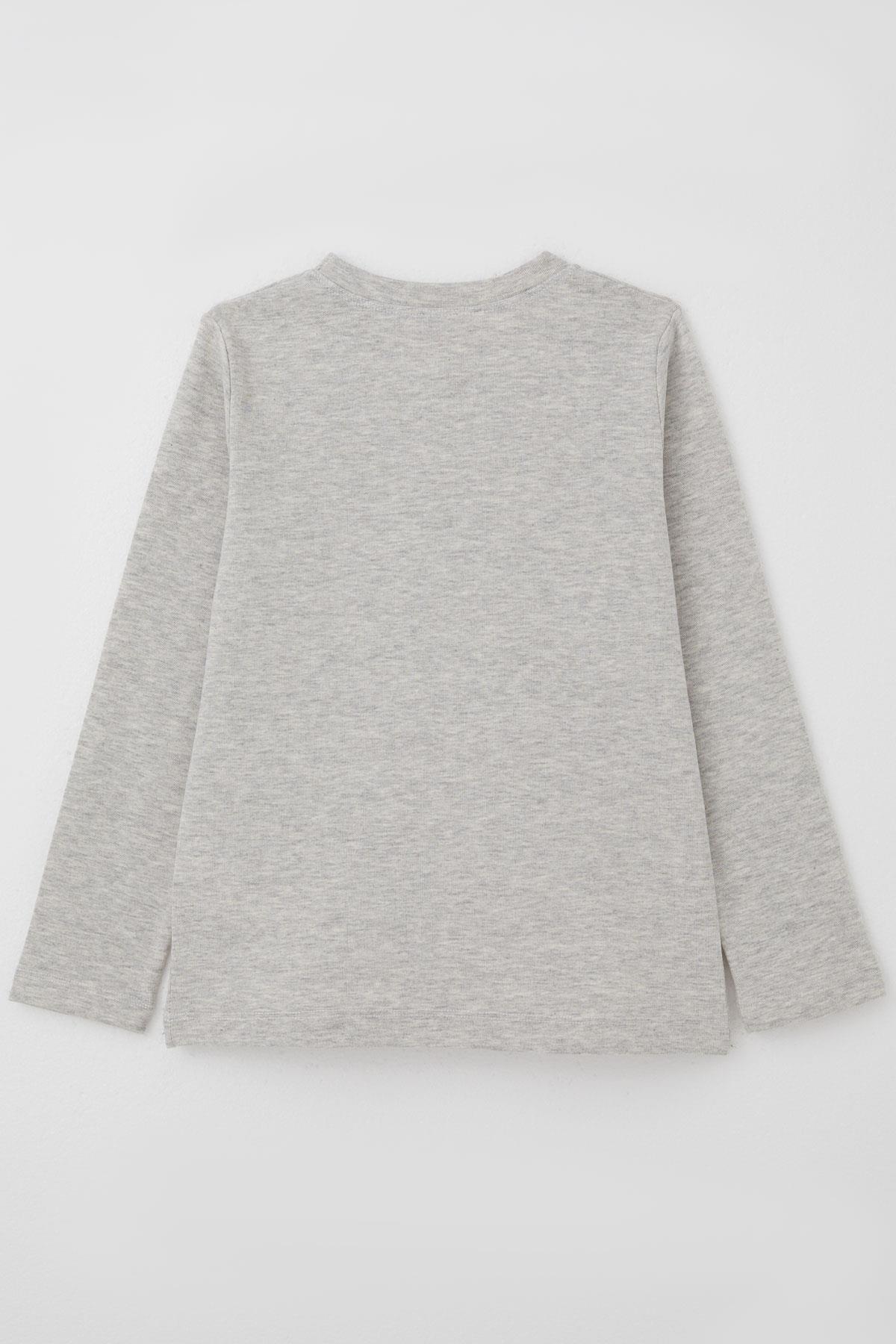 Breeze Erkek Çocuk Uzun Kollu Tişört Basic Bej Melanj (4-6 Yaş)