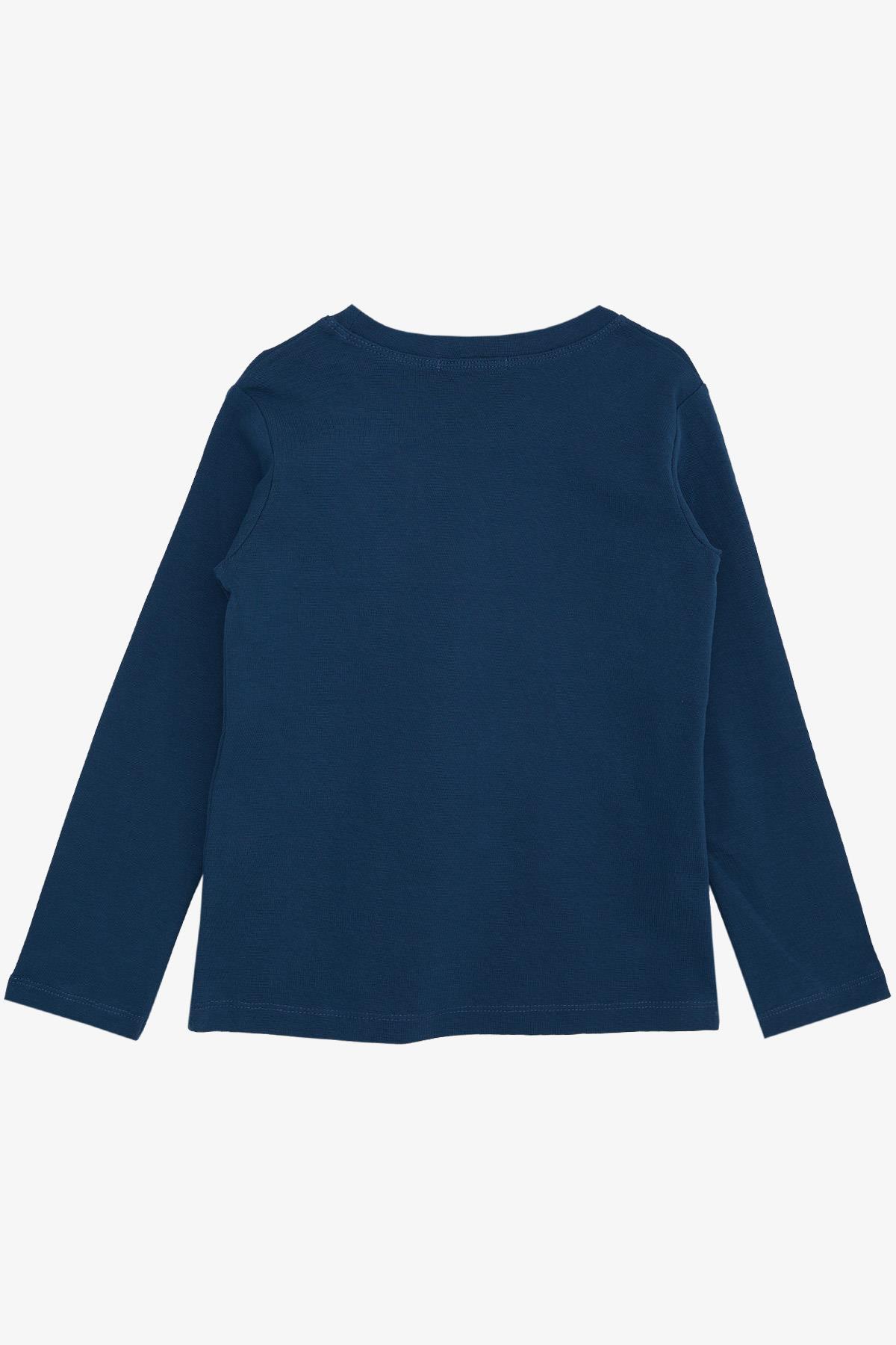 Breeze Erkek Çocuk Uzun Kollu Tişört Basic İndigo (4-8 Yaş)