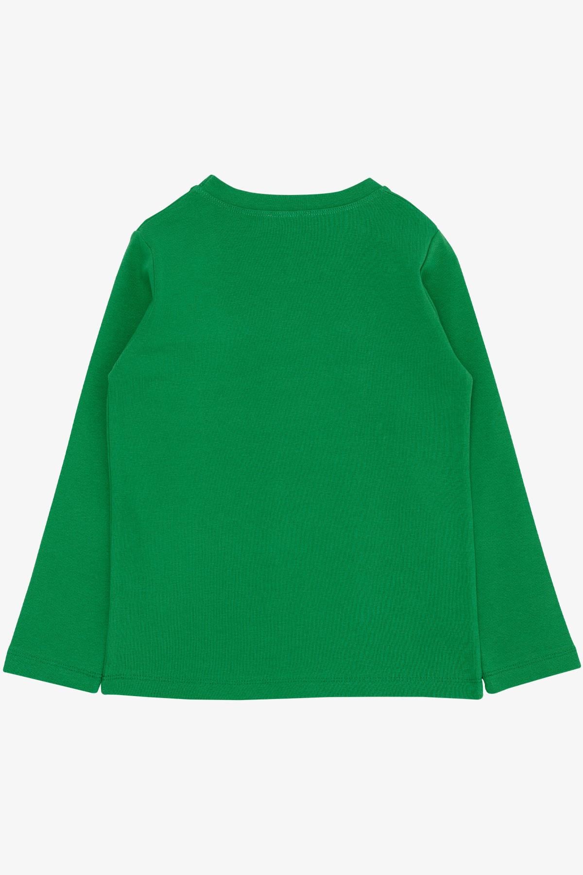 Breeze Erkek Çocuk Uzun Kollu Tişört Basic Yeşil (4-8 Yaş)