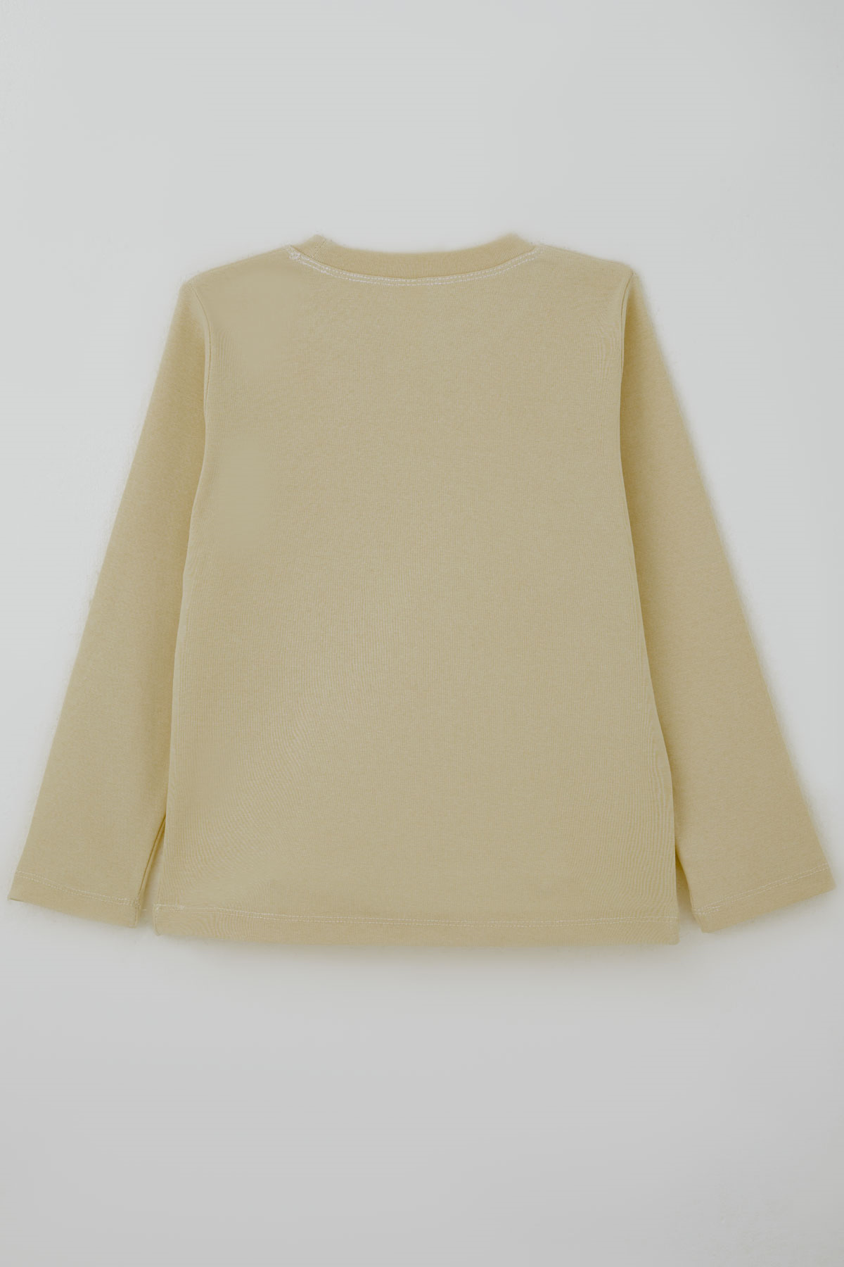 Breeze Erkek Çocuk Uzun Kollu Tişört Basic Krem (4-8 Yaş)
