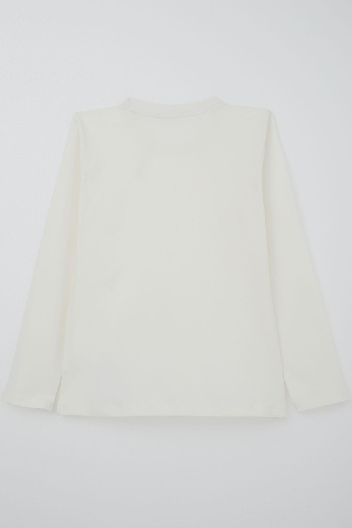 Breeze Erkek Çocuk Uzun Kollu Tişört Basic Ekru (5-14 Yaş)