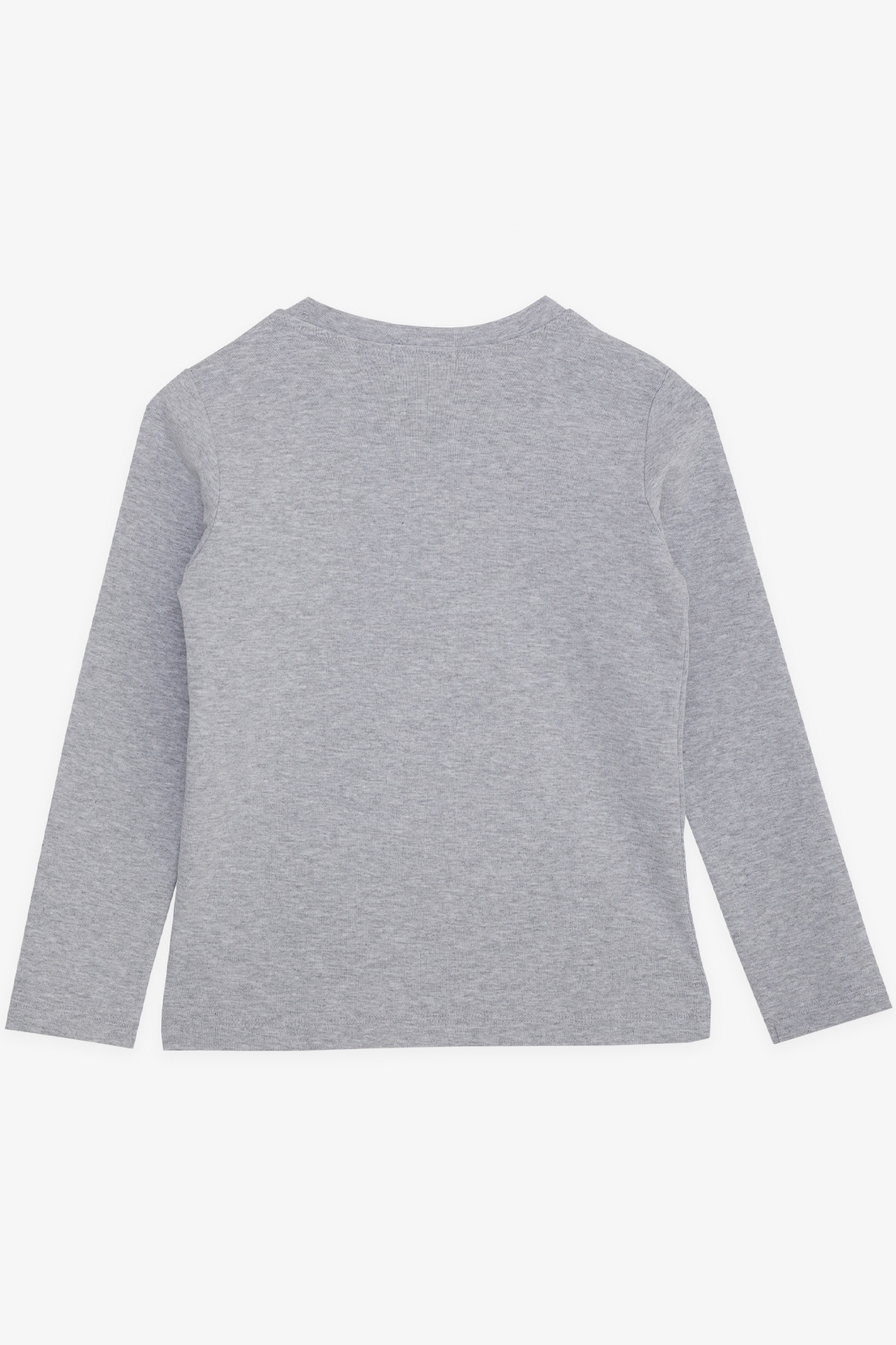 Breeze Erkek Çocuk Uzun Kollu Tişört Basic Gri Melanj (4-8 Yaş)