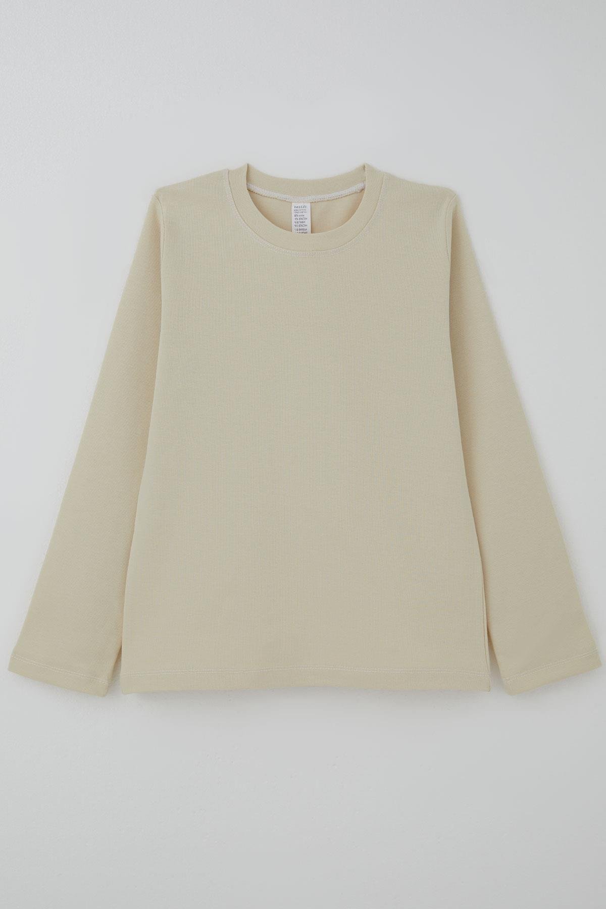 Breeze Erkek Çocuk Uzun Kollu Tişört Basic Taş (9-14 Yaş)