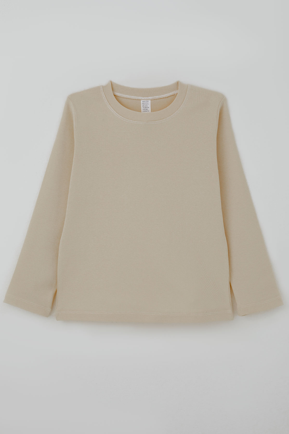 Breeze Erkek Çocuk Uzun Kollu Tişört Basic Bej (4-8 Yaş)