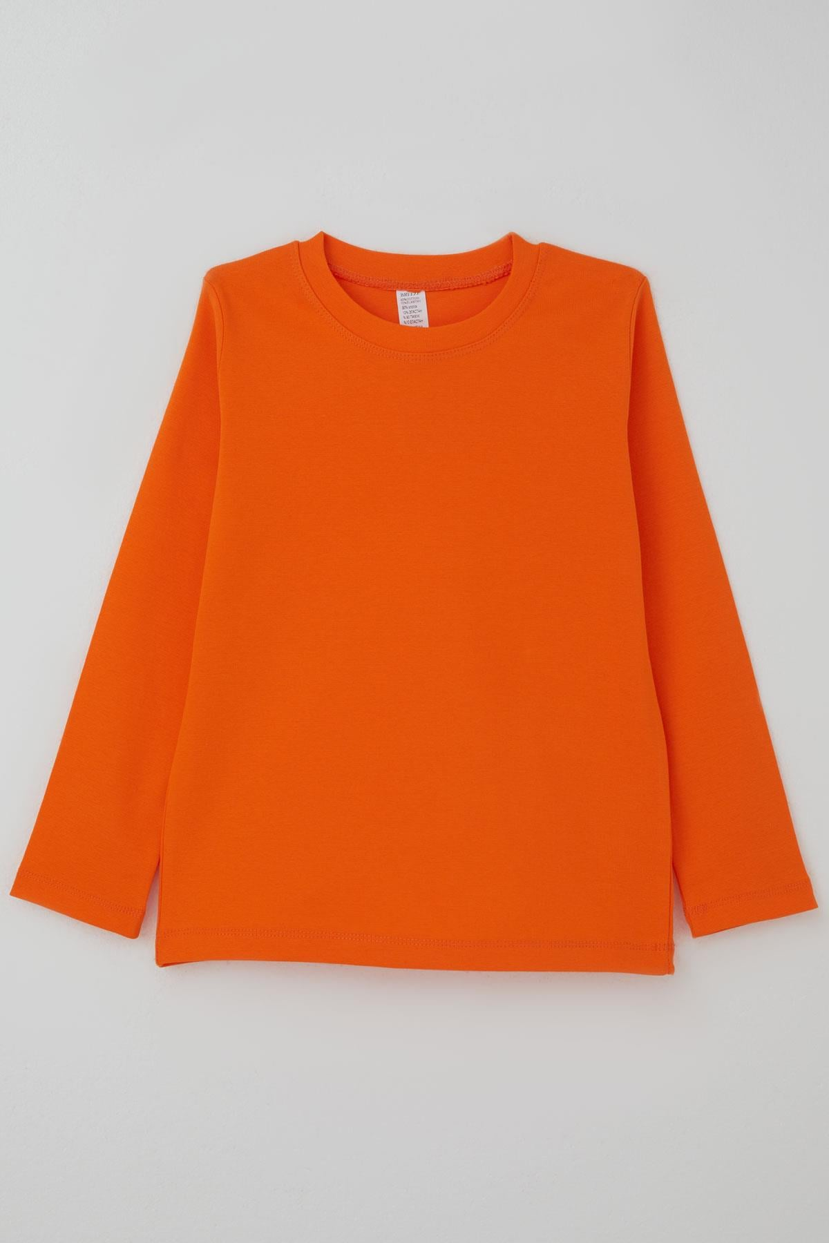 Breeze Erkek Çocuk Uzun Kollu Tişört Basic Turuncu (4-7 Yaş)