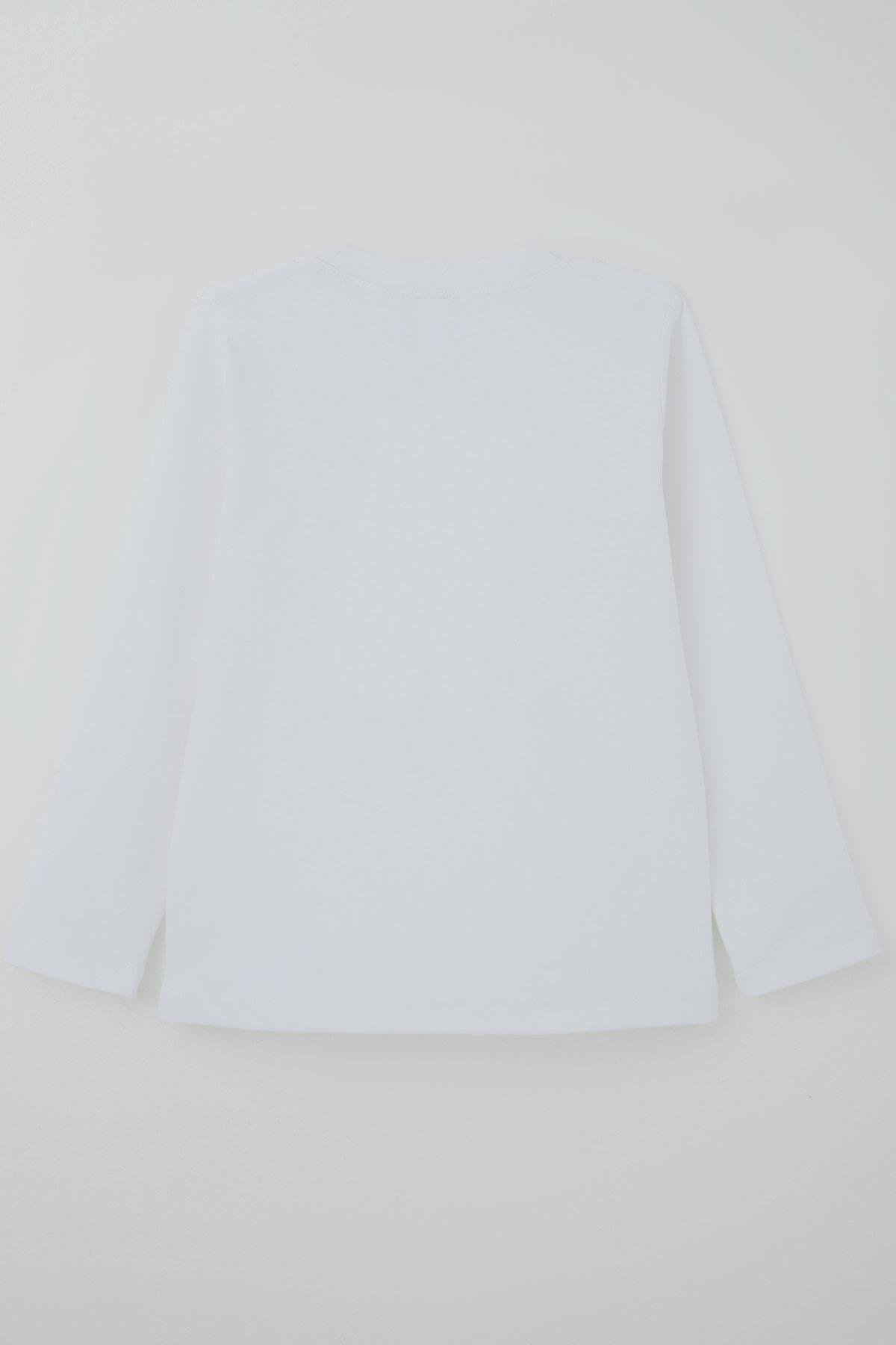 Breeze Erkek Çocuk Uzun Kollu Tişört Basic Ekru (4-8 Yaş)