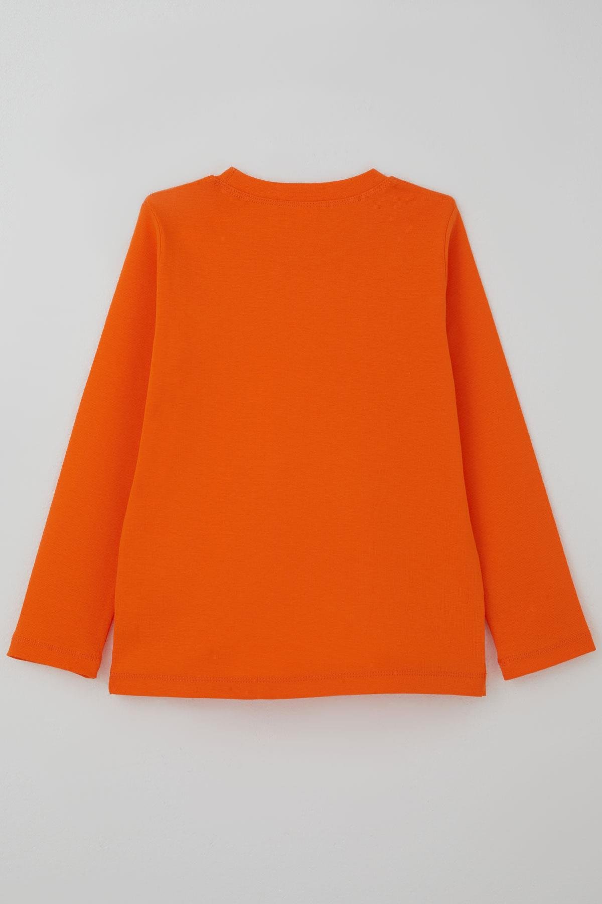 Breeze Erkek Çocuk Uzun Kollu Tişört Basic Turuncu (4-8 Yaş)