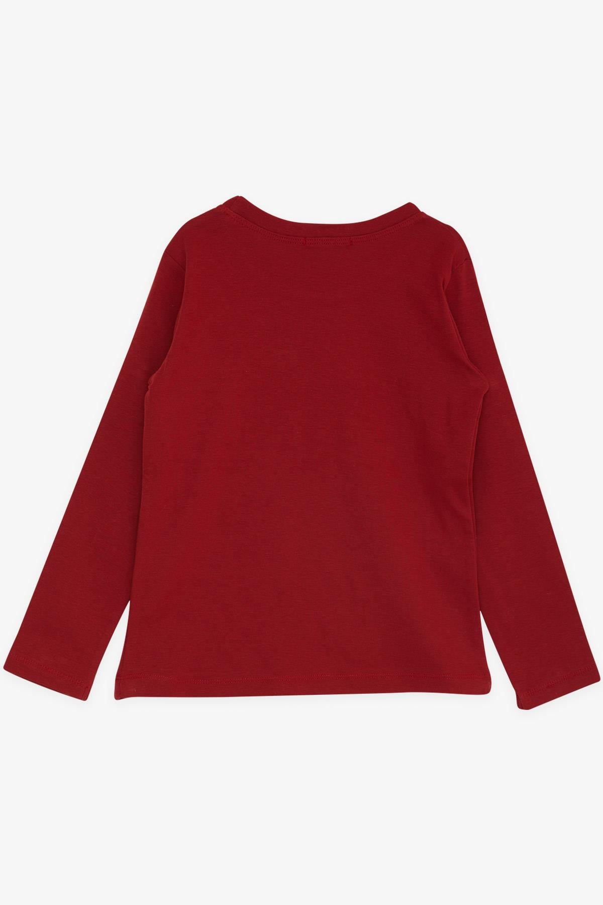 Breeze Erkek Çocuk Uzun Kollu Tişört Basic Bordo (5-9 Yaş)