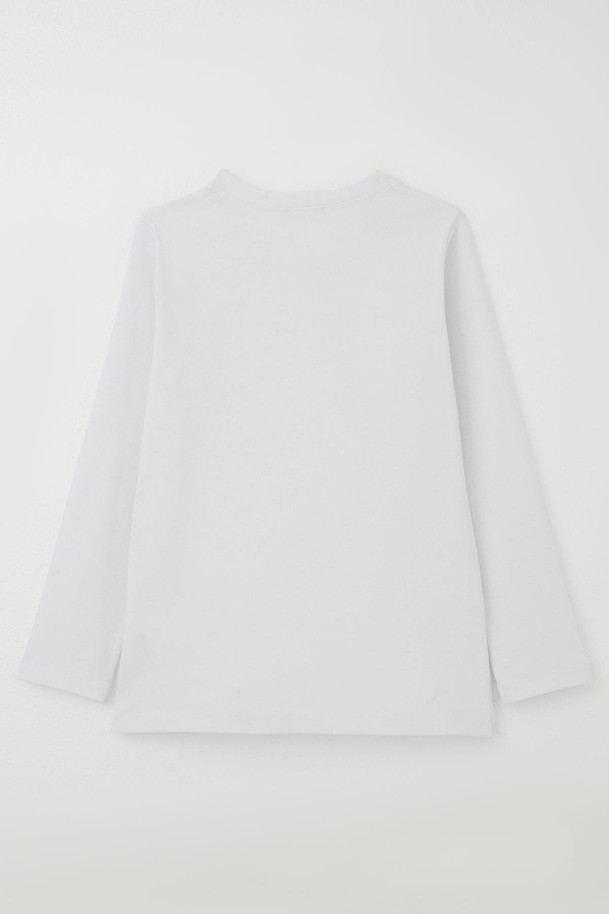 Breeze Erkek Çocuk Uzun Kollu Tişört Basic Beyaz (10-14 Yaş)