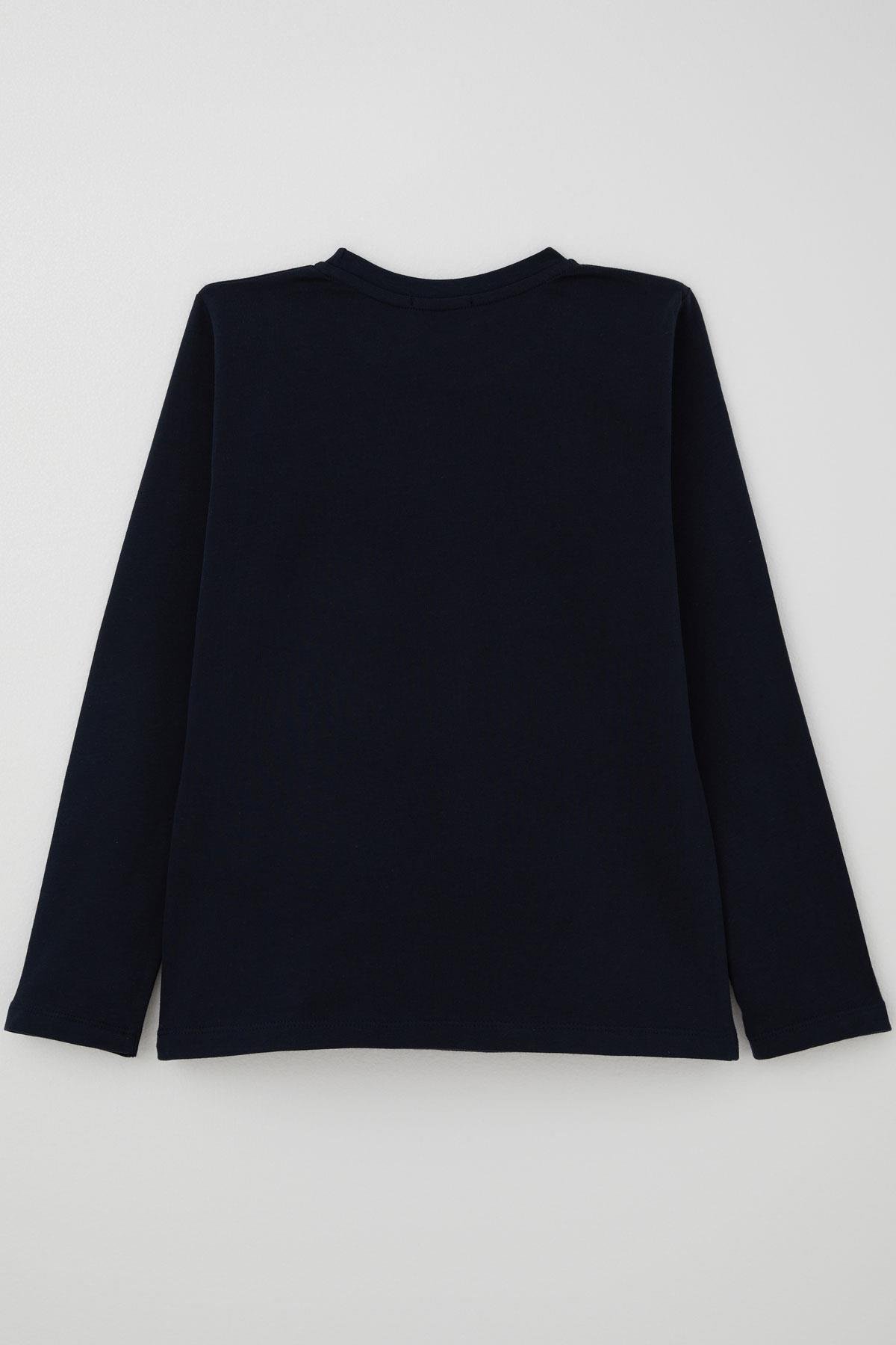 Breeze Erkek Çocuk Uzun Kollu Tişört Basic Lacivert (5-14 Yaş)