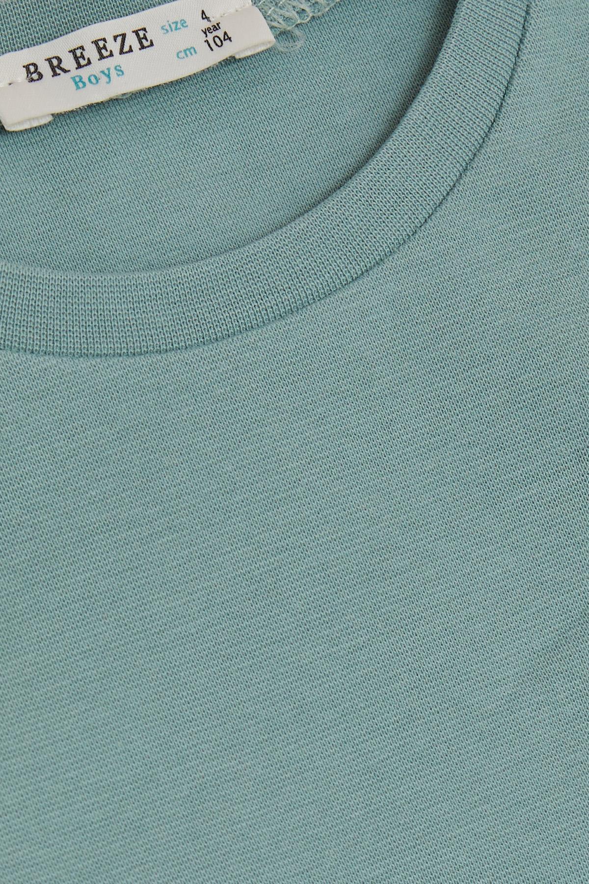 Breeze Erkek Çocuk Uzun Kollu Tişört Basic Mint Yeşili (1-4 Yaş)