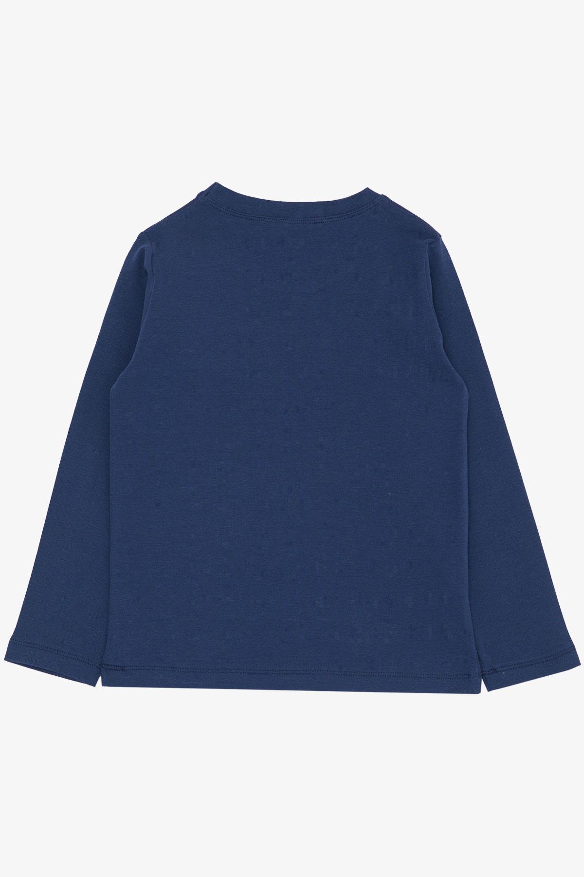 Breeze Erkek Çocuk Uzun Kollu Tişört Basic Koyu Mavi (4-8 Yaş)