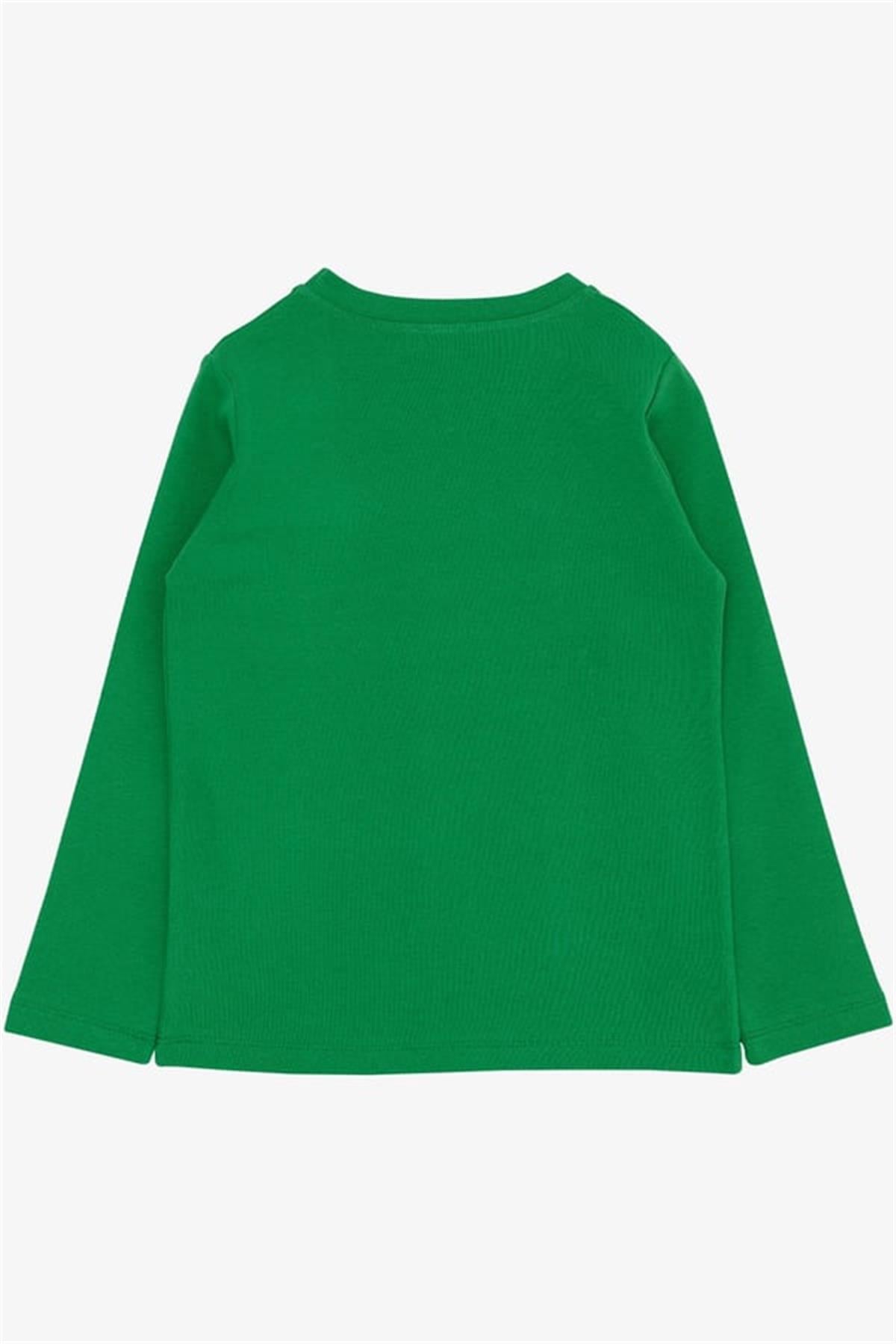 Breeze Erkek Çocuk Uzun Kollu Tişört Basic Yeşil (4-8 Yaş)