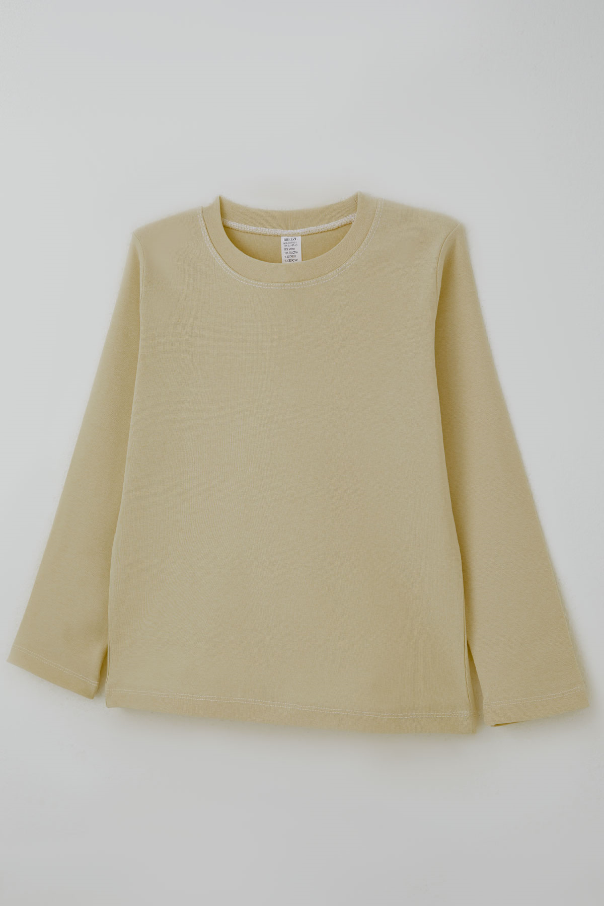 Breeze Erkek Çocuk Uzun Kollu Tişört Basic Krem (4-8 Yaş)