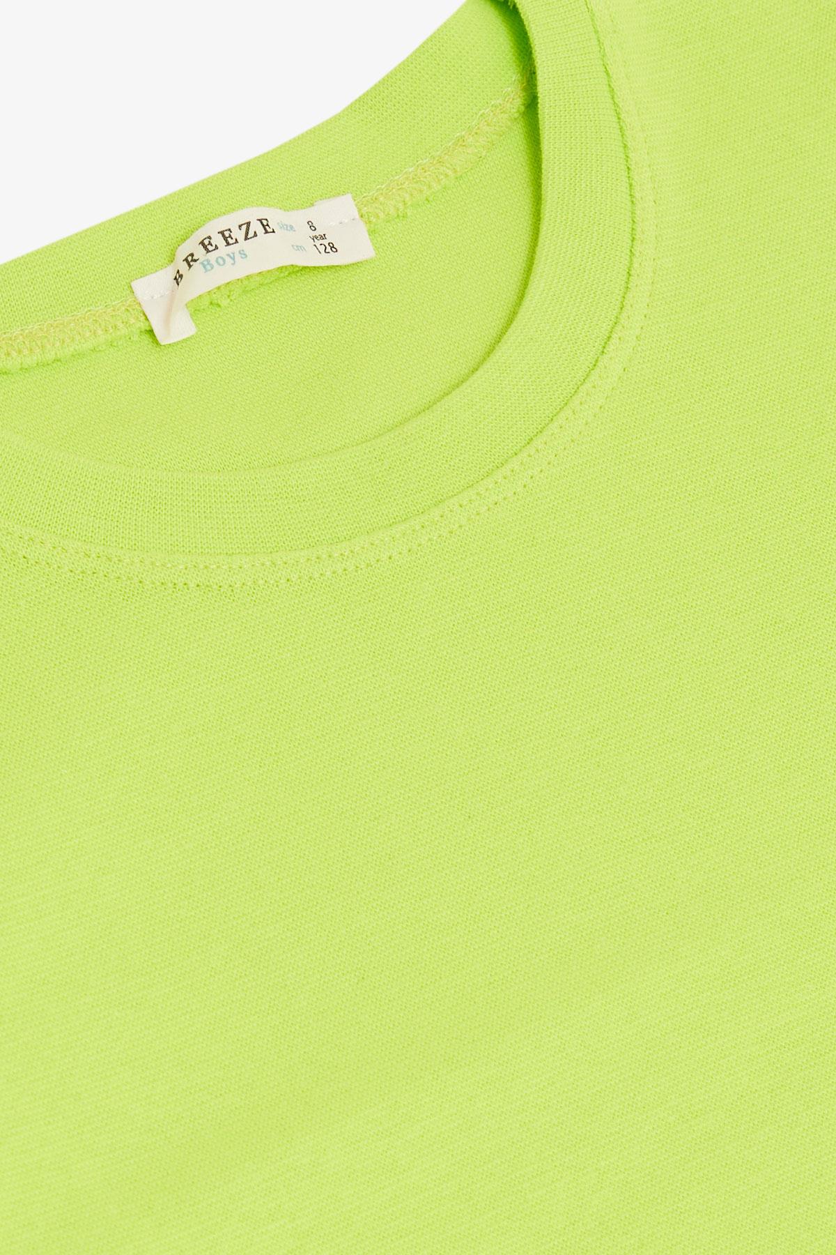 Breeze Erkek Çocuk Uzun Kollu Tişört Basic Fıstık Yeşili (4-8 Yaş)