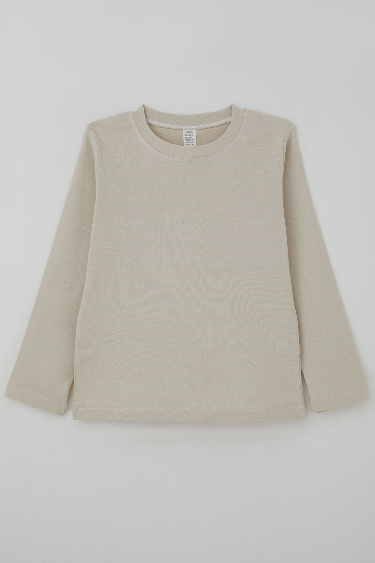 Breeze Erkek Çocuk Uzun Kollu Tişört Basic Bej (4-8 Yaş)