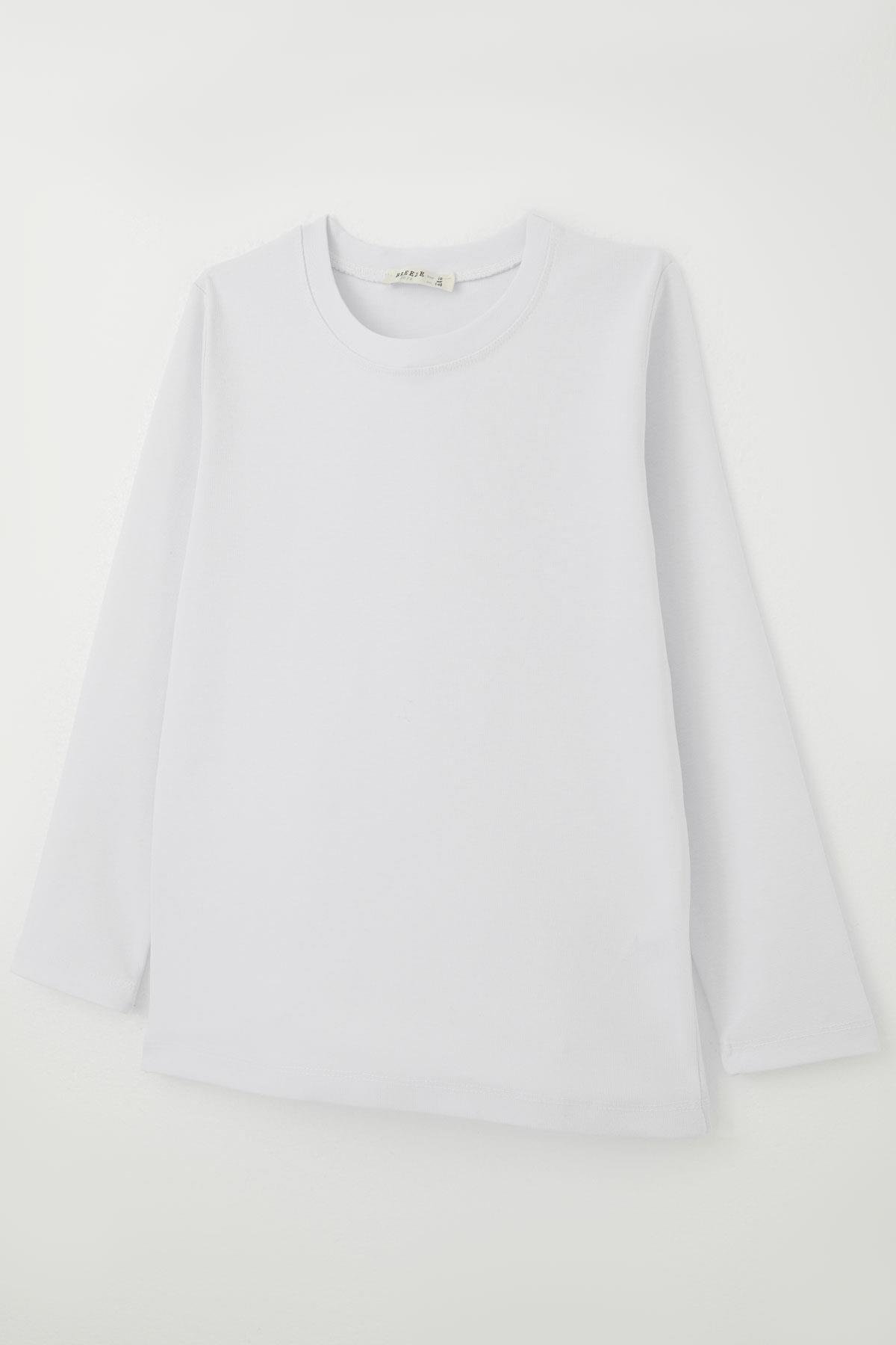 Breeze Erkek Çocuk Uzun Kollu Tişört Basic Beyaz (10-14 Yaş)