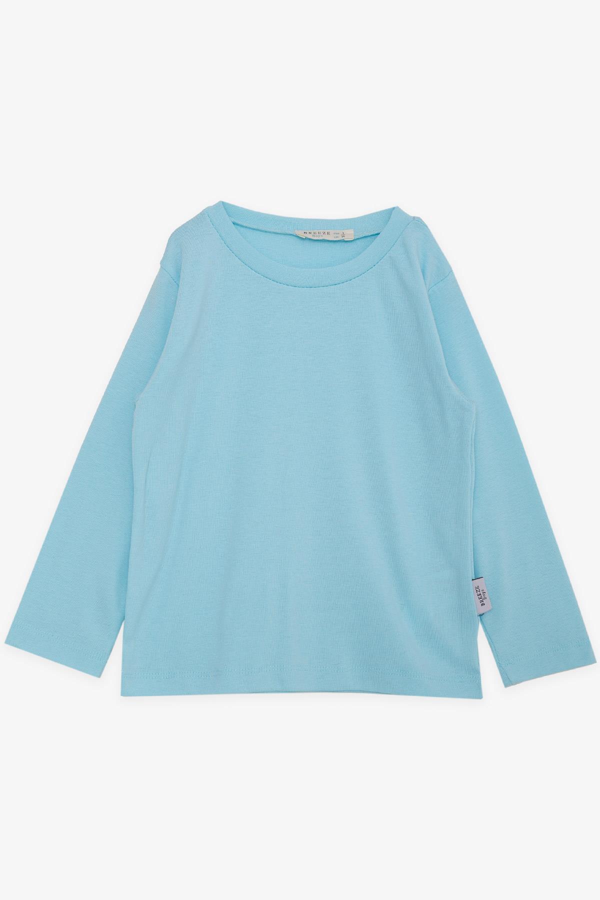 Breeze Erkek Çocuk Uzun Kollu Tişört Basic Bebe Mavisi (1-4 Yaş)