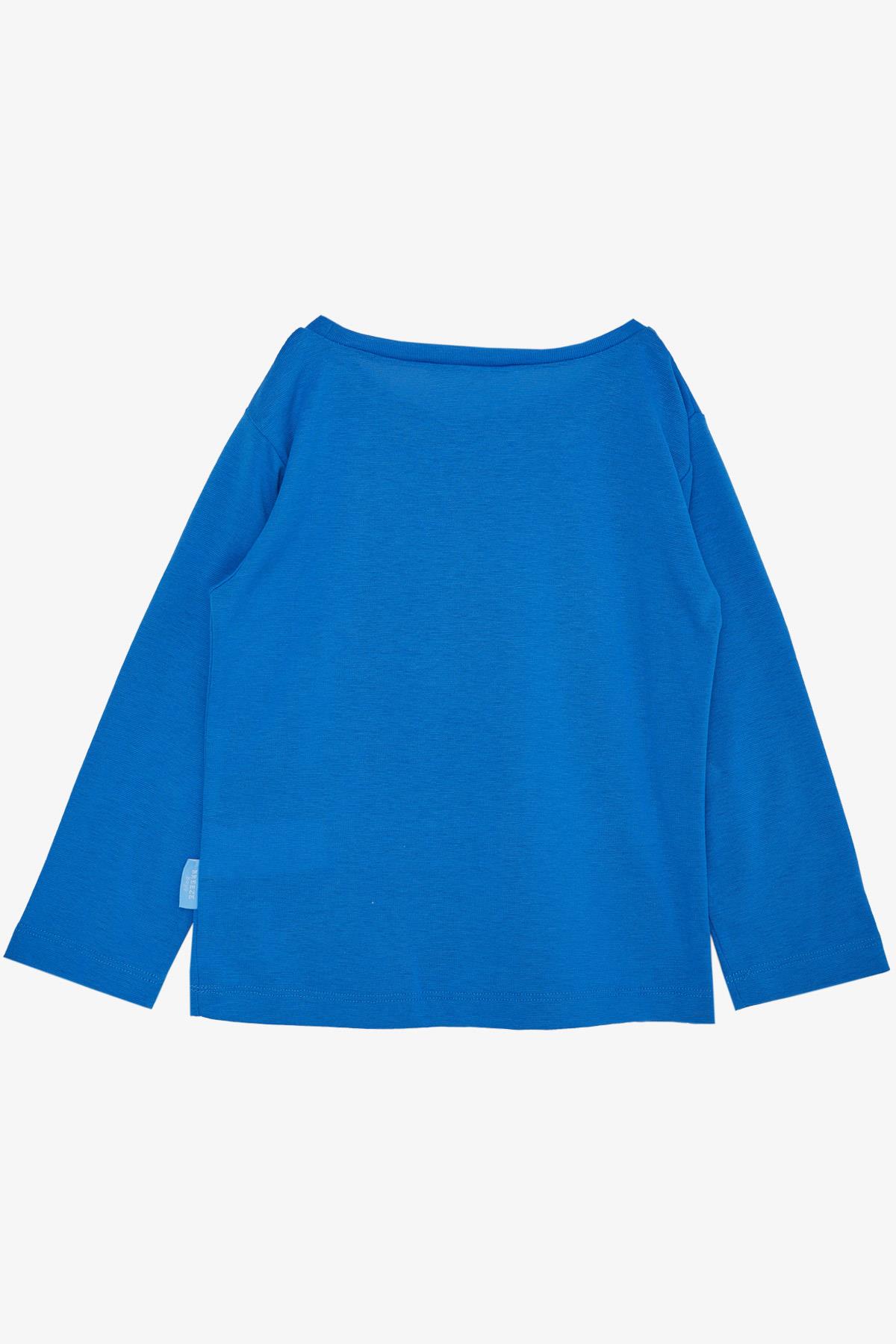 Breeze Erkek Çocuk Uzun Kollu Tişört Basic Saks Mavisi (1-4 Yaş)