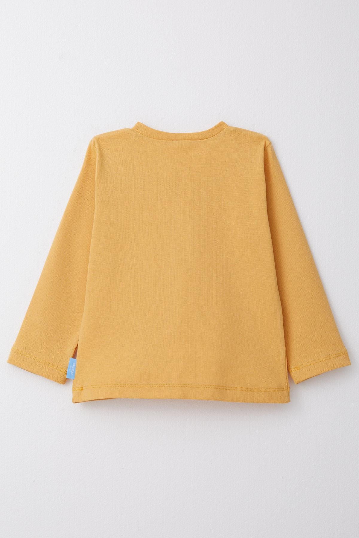 Breeze Erkek Çocuk Uzun Kollu Tişört Basic Hardal Sarı (1-4 Yaş)