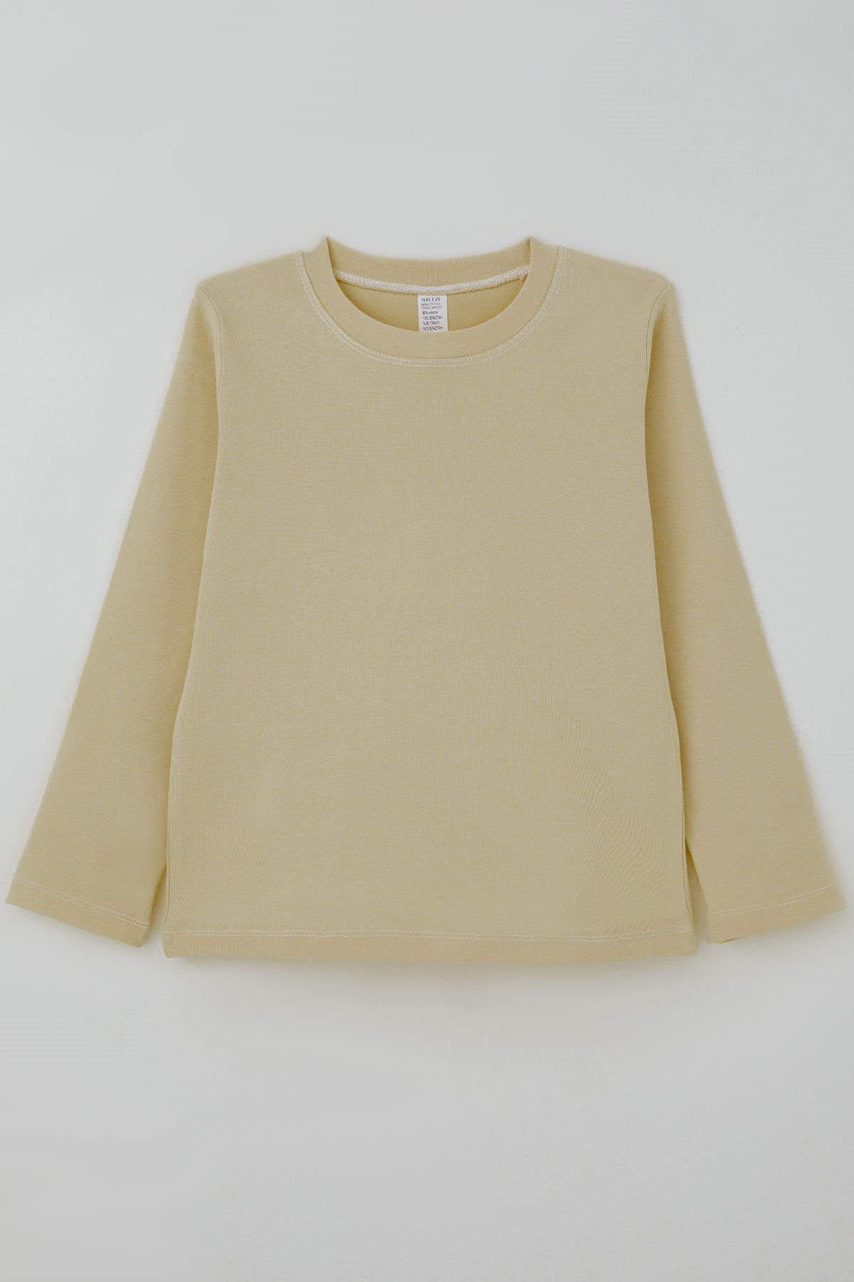 Breeze Erkek Çocuk Uzun Kollu Tişört Basic Krem (4-8 Yaş)