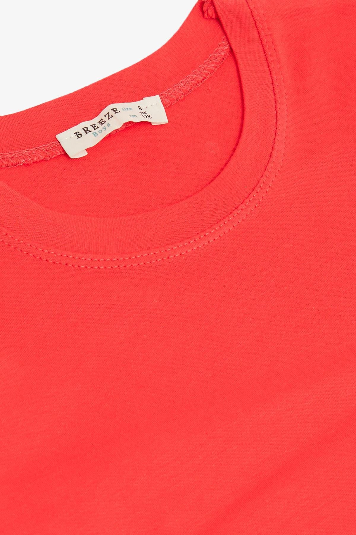 Breeze Erkek Çocuk Uzun Kollu Tişört Basic Mercan (4-8 Yaş)