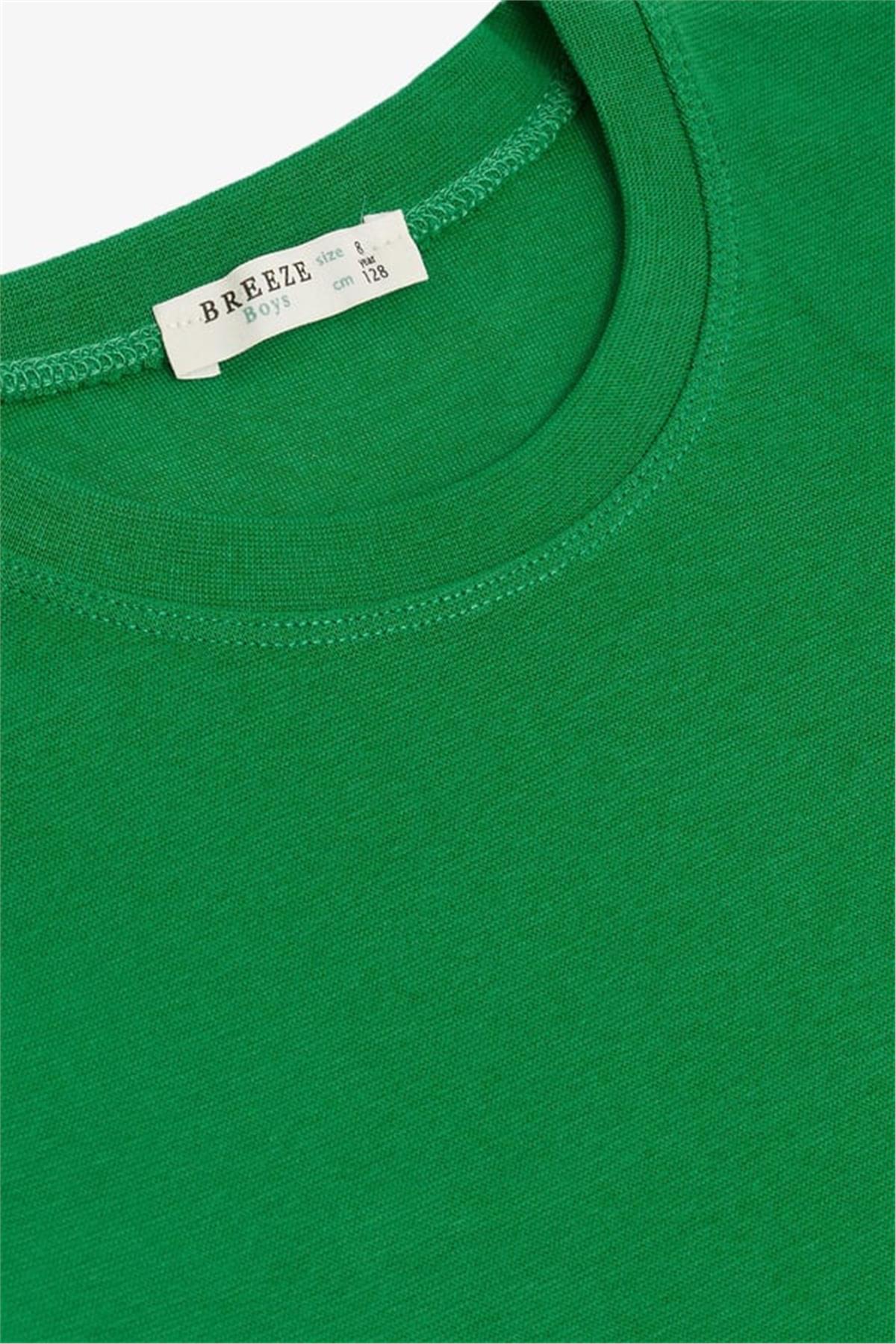 Breeze Erkek Çocuk Uzun Kollu Tişört Basic Yeşil (4-8 Yaş)