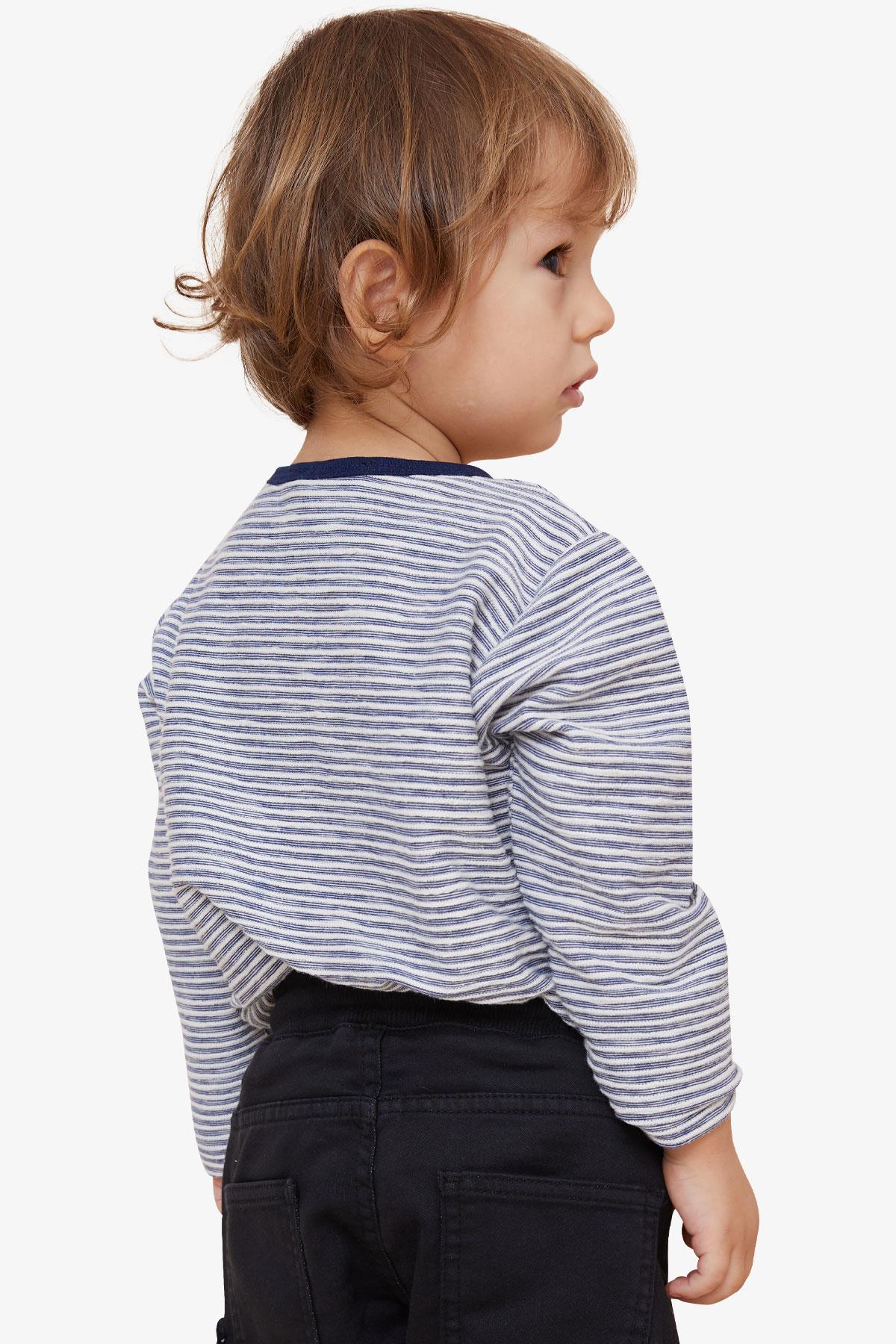 Breeze Erkek Çocuk Uzun Kollu Tişört Çizgili Karışık Renk (4-8 Yaş)