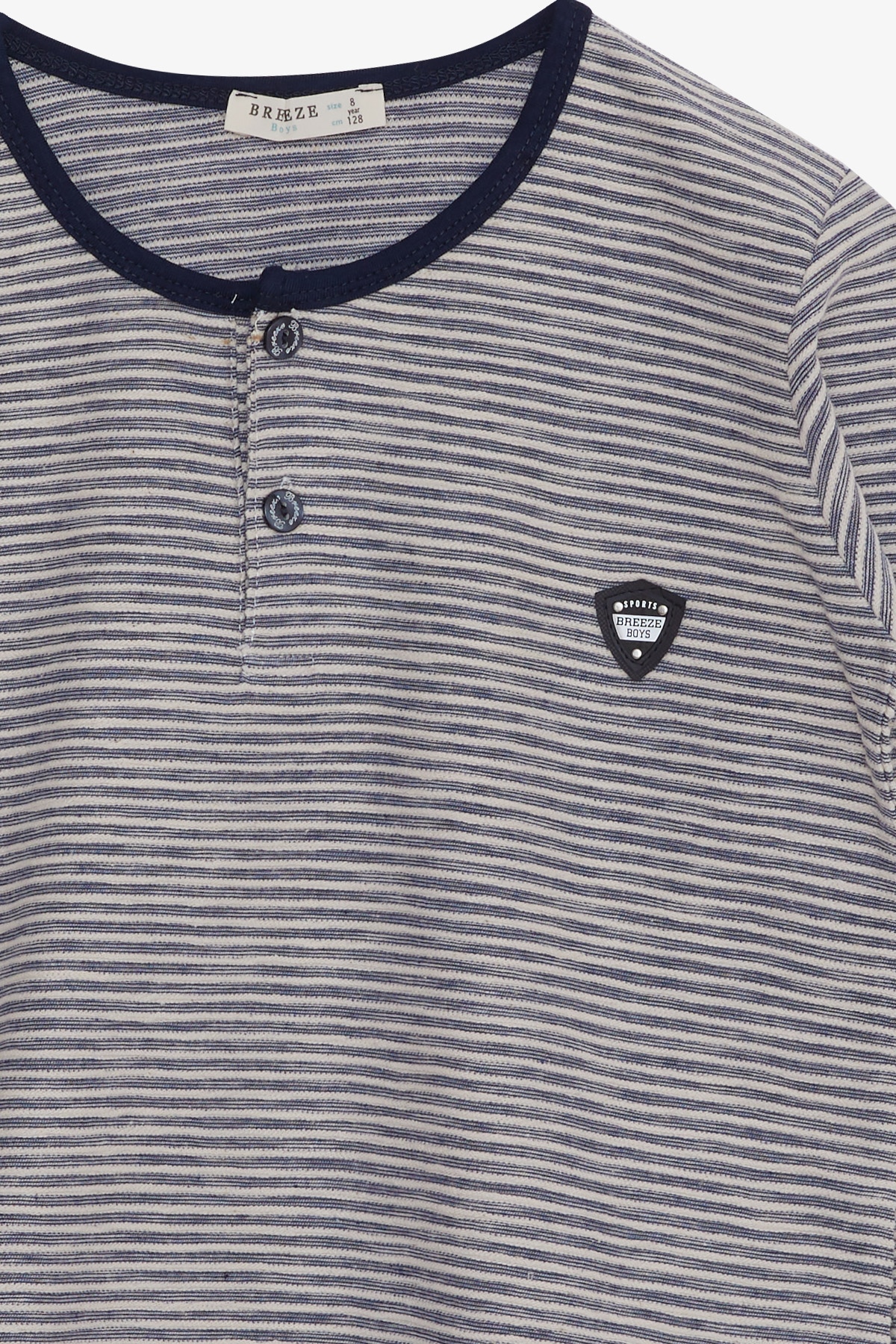 Breeze Erkek Çocuk Uzun Kollu Tişört Çizgili Karışık Renk (4-8 Yaş)