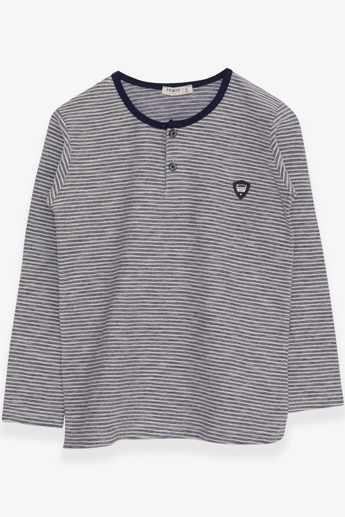 Breeze Erkek Çocuk Uzun Kollu Tişört Çizgili Karışık Renk (4-8 Yaş)