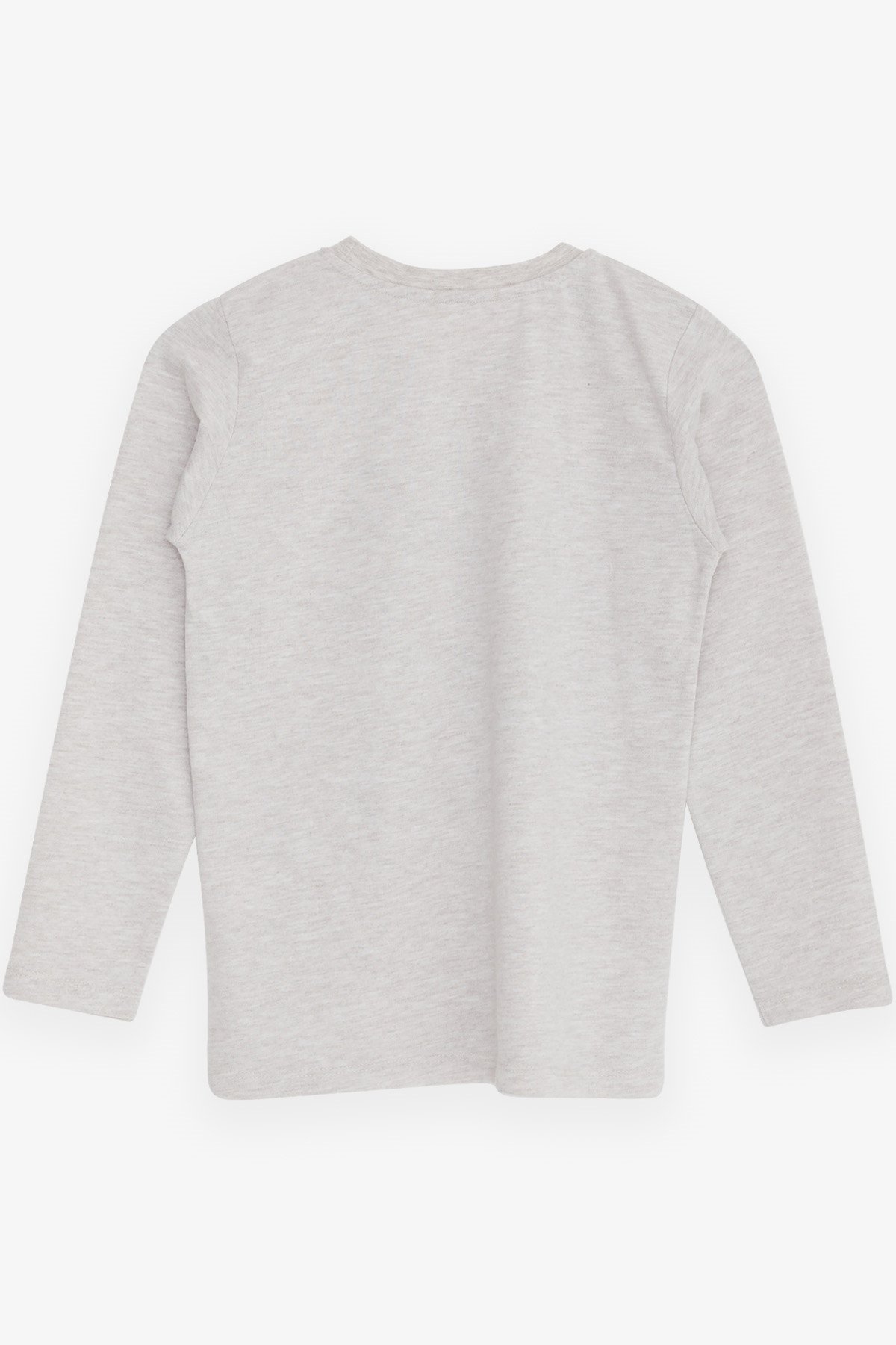 Breeze Erkek Çocuk Uzun Kollu Tişört Yazı Baskılı Bej Melanj (6-12 Yaş)