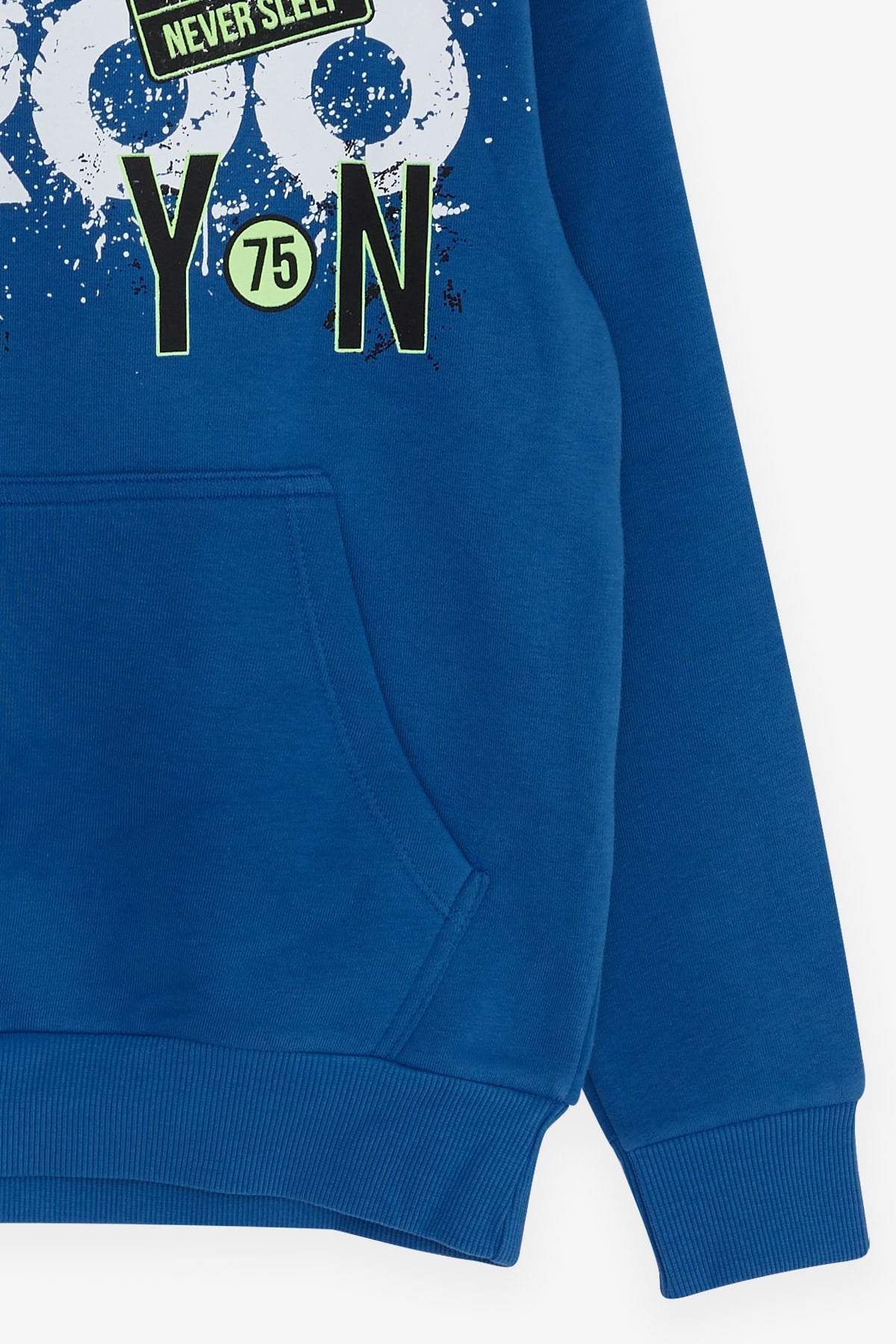 Breeze Erkek Çocuk Yazı Baskılı Sweatshirt Saks Mavisi (9-16 Yaş)