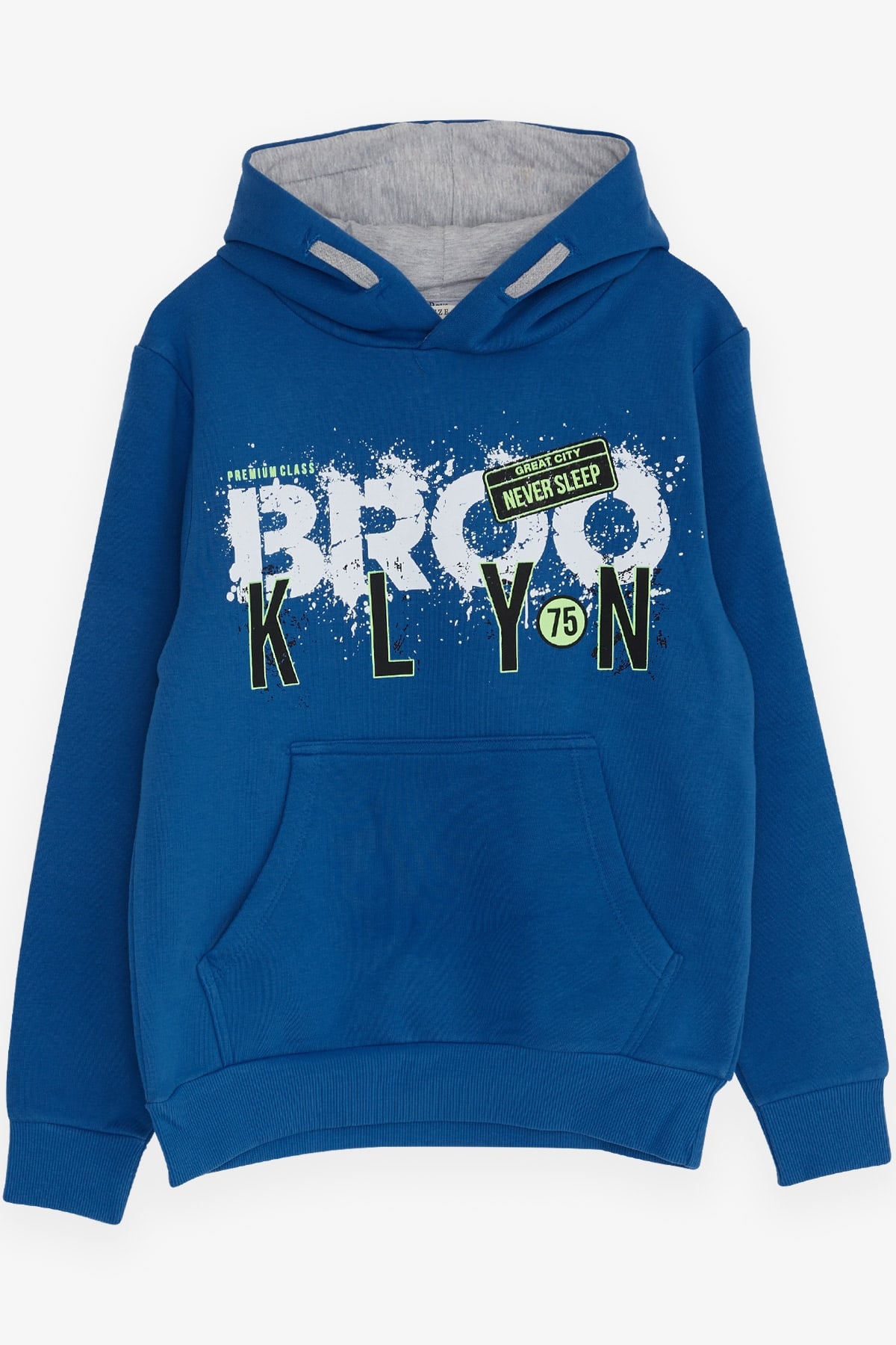 Breeze Erkek Çocuk Yazı Baskılı Sweatshirt Saks Mavisi (9-16 Yaş)