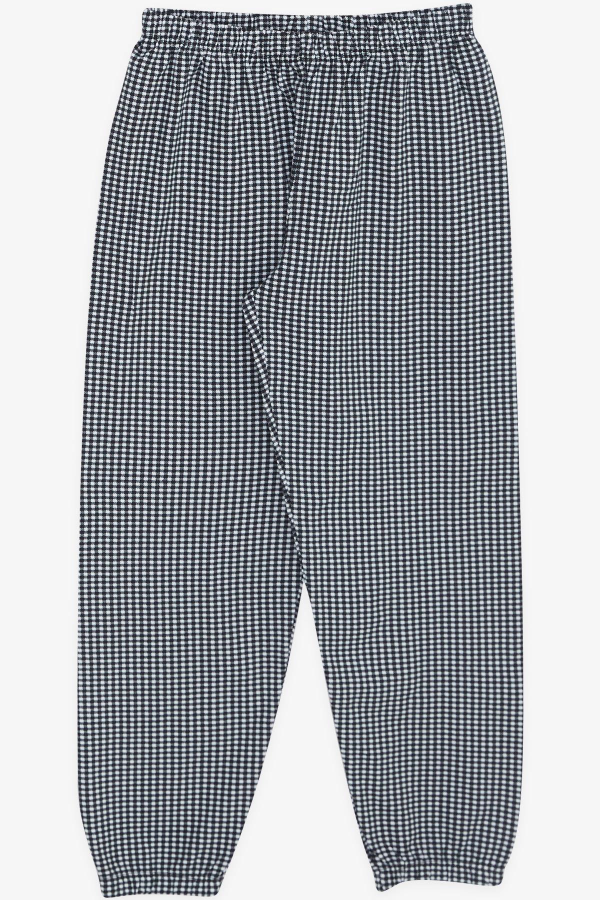 Breeze Erkek Pijama Takımı Pötikare Desenli Siyah (4-8 Yaş)