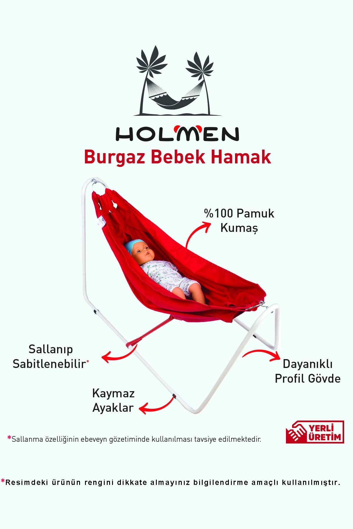 Breeze Holmen Burgaz Bebek Hamağı Kırmızı
