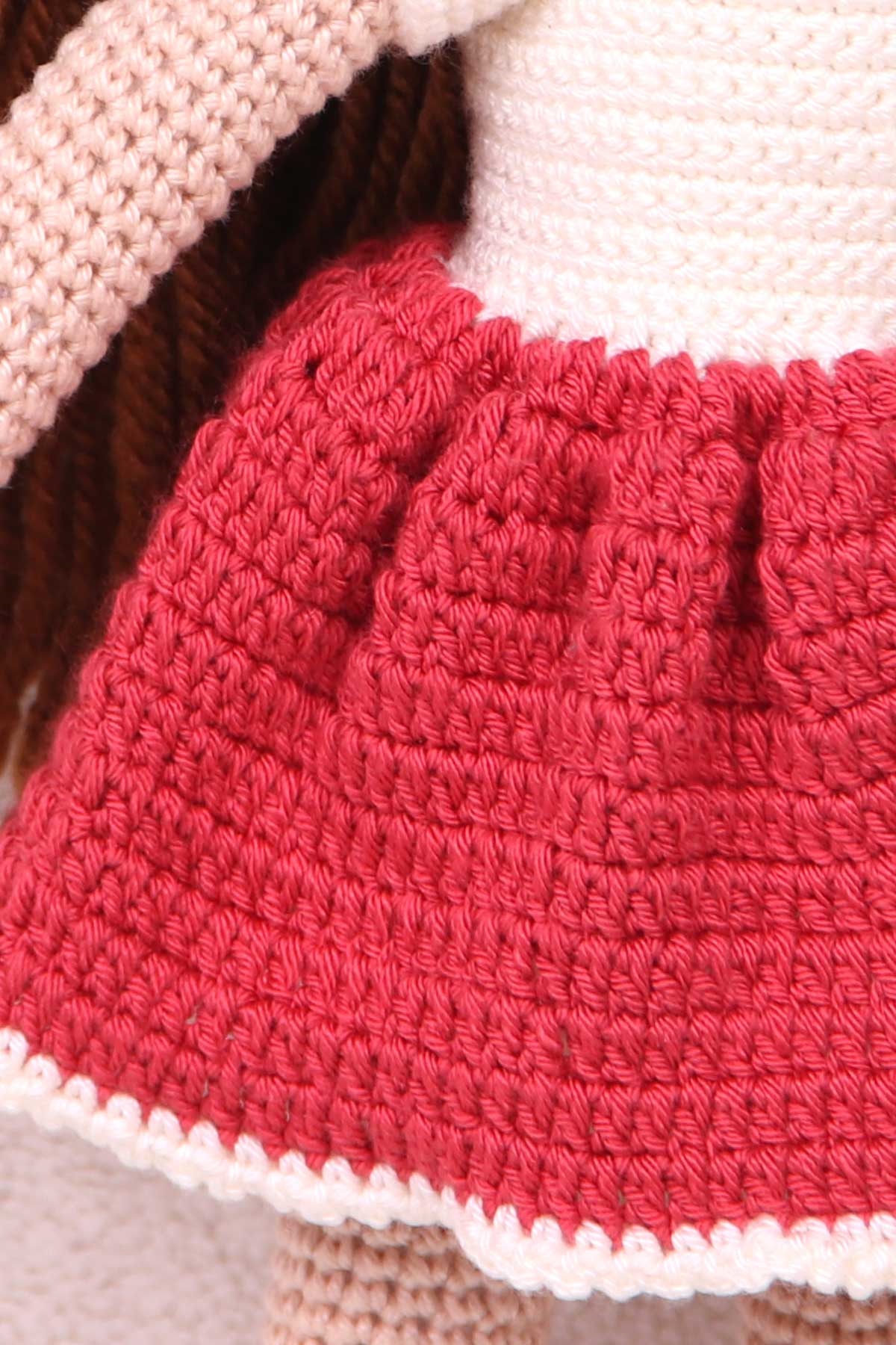 Breeze Karamel Bebek Amigurumi Organik Oyuncak Karışık Renk (Boy 37 cm)