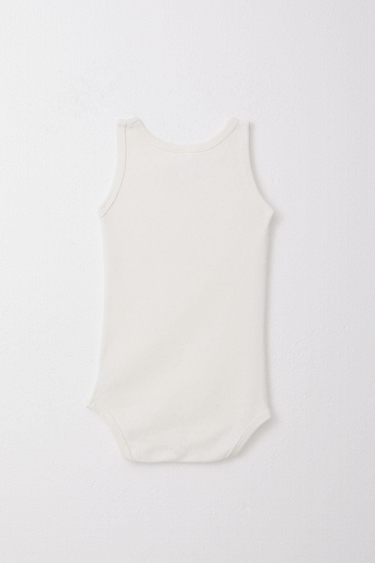 Breeze Kız Bebek Çıtçıtlı Atlet Zıbın Body Jakarlı Ekru (9 Ay-3 Yaş)