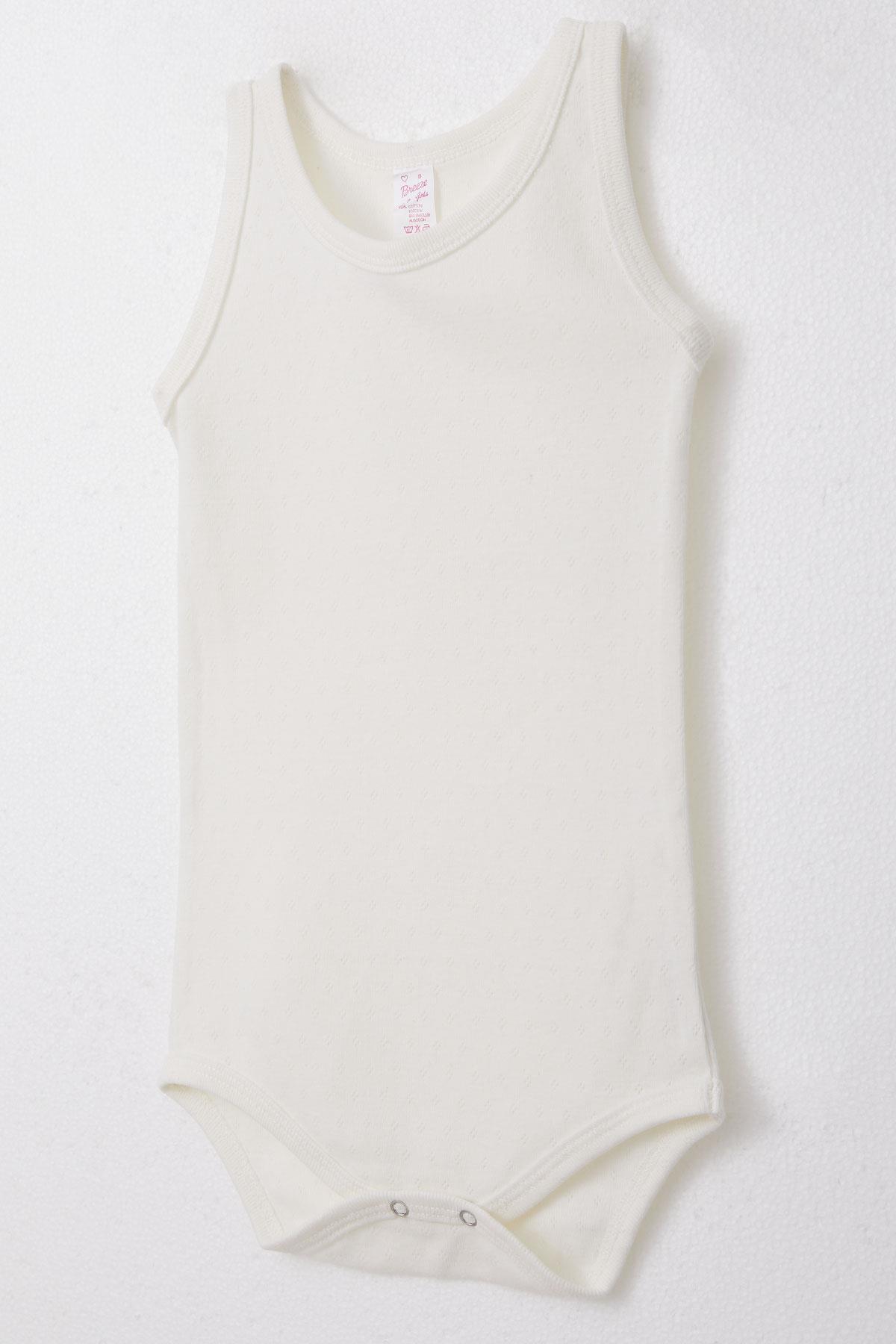 Breeze Kız Bebek Çıtçıtlı Atlet Zıbın Body Jakarlı Ekru (9 Ay-3 Yaş)