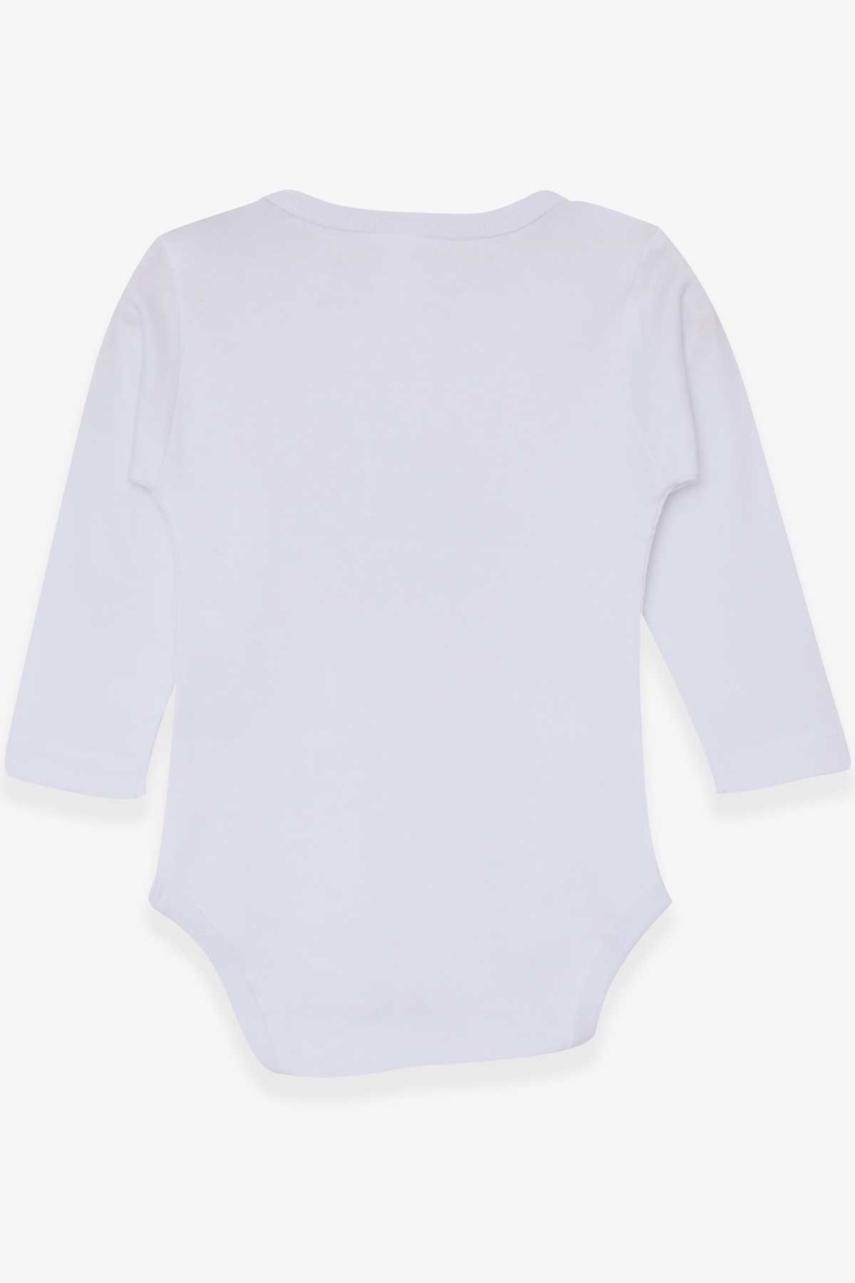 Breeze Kız Bebek Çıtçıtlı Body Ayıcık Baskılı Beyaz (9 Ay-3 Yaş)