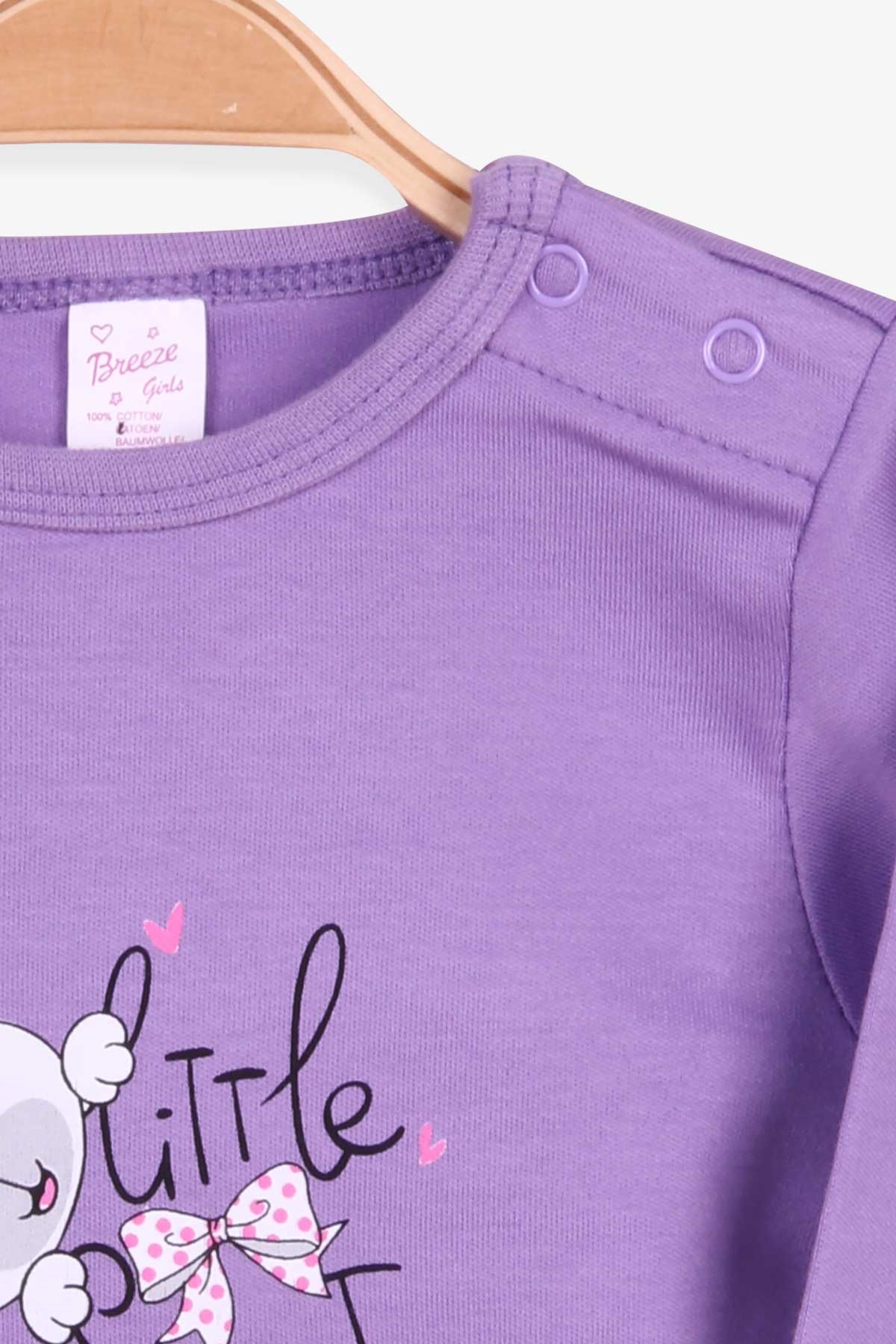 Breeze Kız Bebek Çıtçıtlı Body Ayıcık Baskılı Lila (9 Ay-2 Yaş)