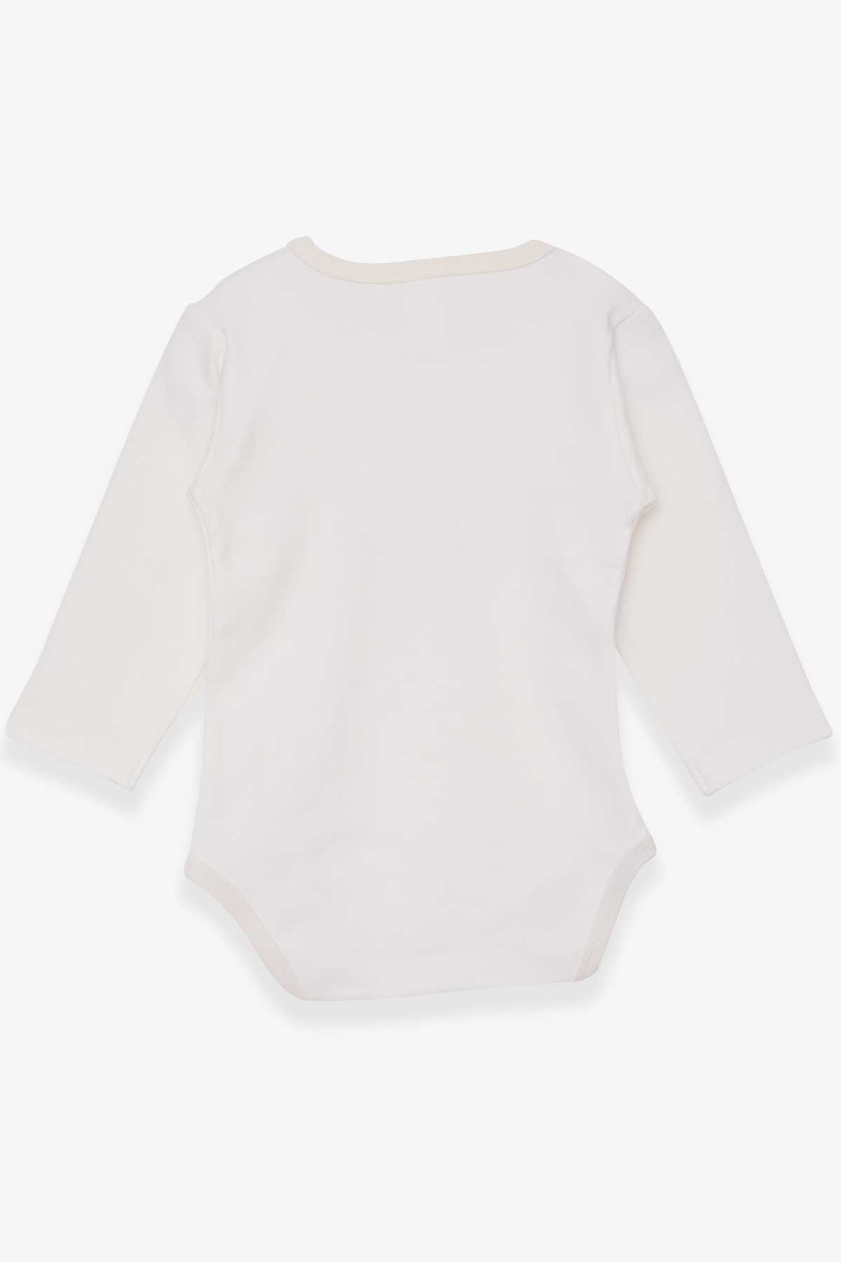 Breeze Kız Bebek Çıtçıtlı Body Baskılı Kedili Ekru (9 Ay-3 Yaş)